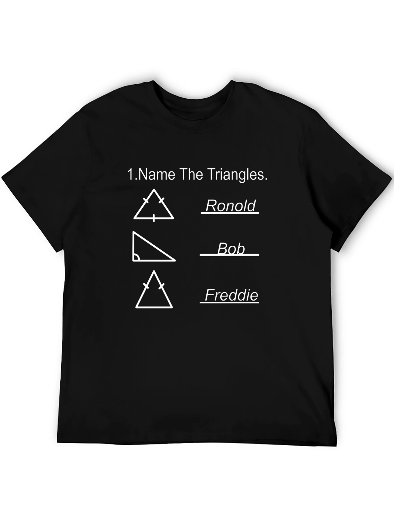 Name The Triangles Funny Math T-Shirt
