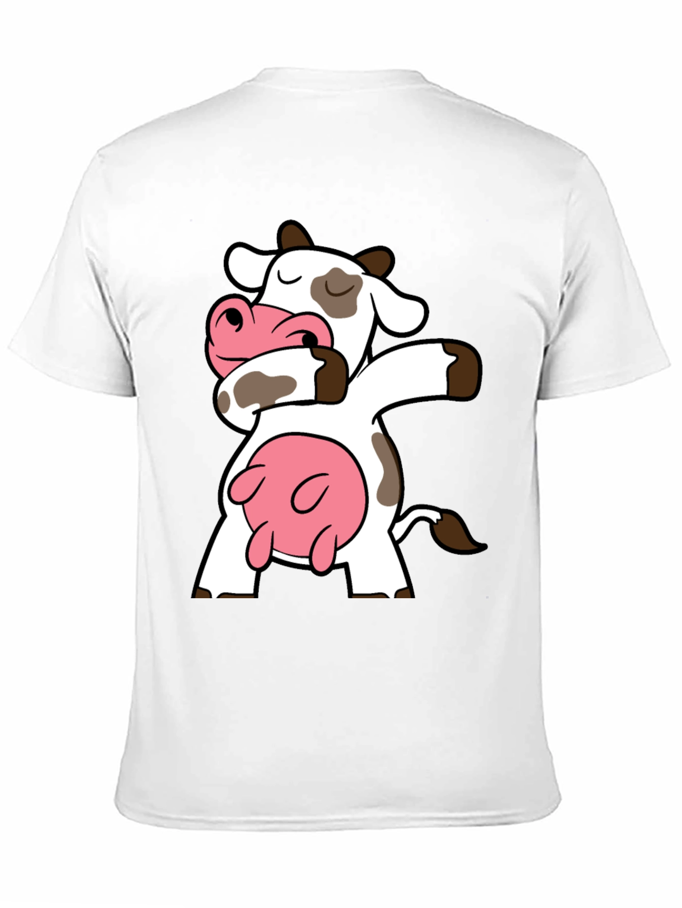 Dabbing Cow Graphic Tee - Funny Cartoon T-Shirt