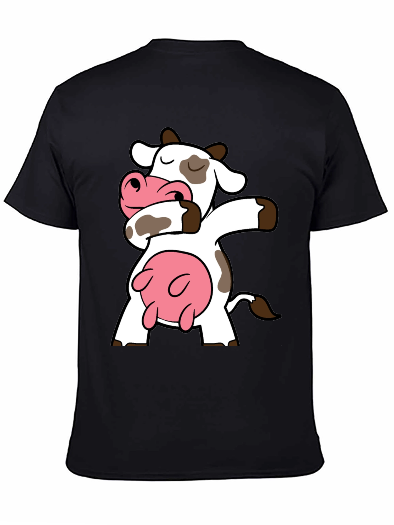 Dabbing Cow Graphic Tee - Funny Cartoon T-Shirt