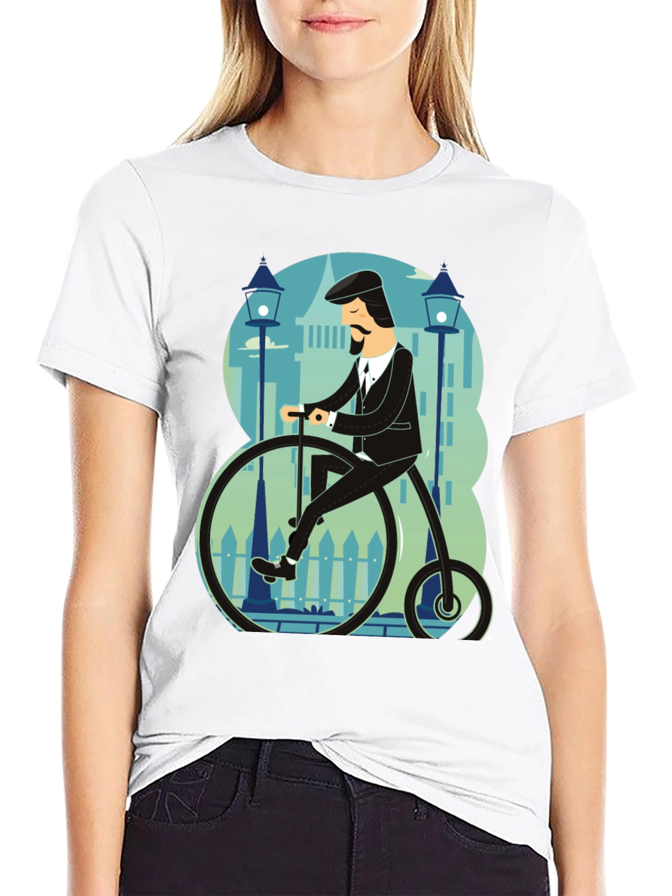 Penny Farthing T-Shirt - Stylish Retro Bicycle Design