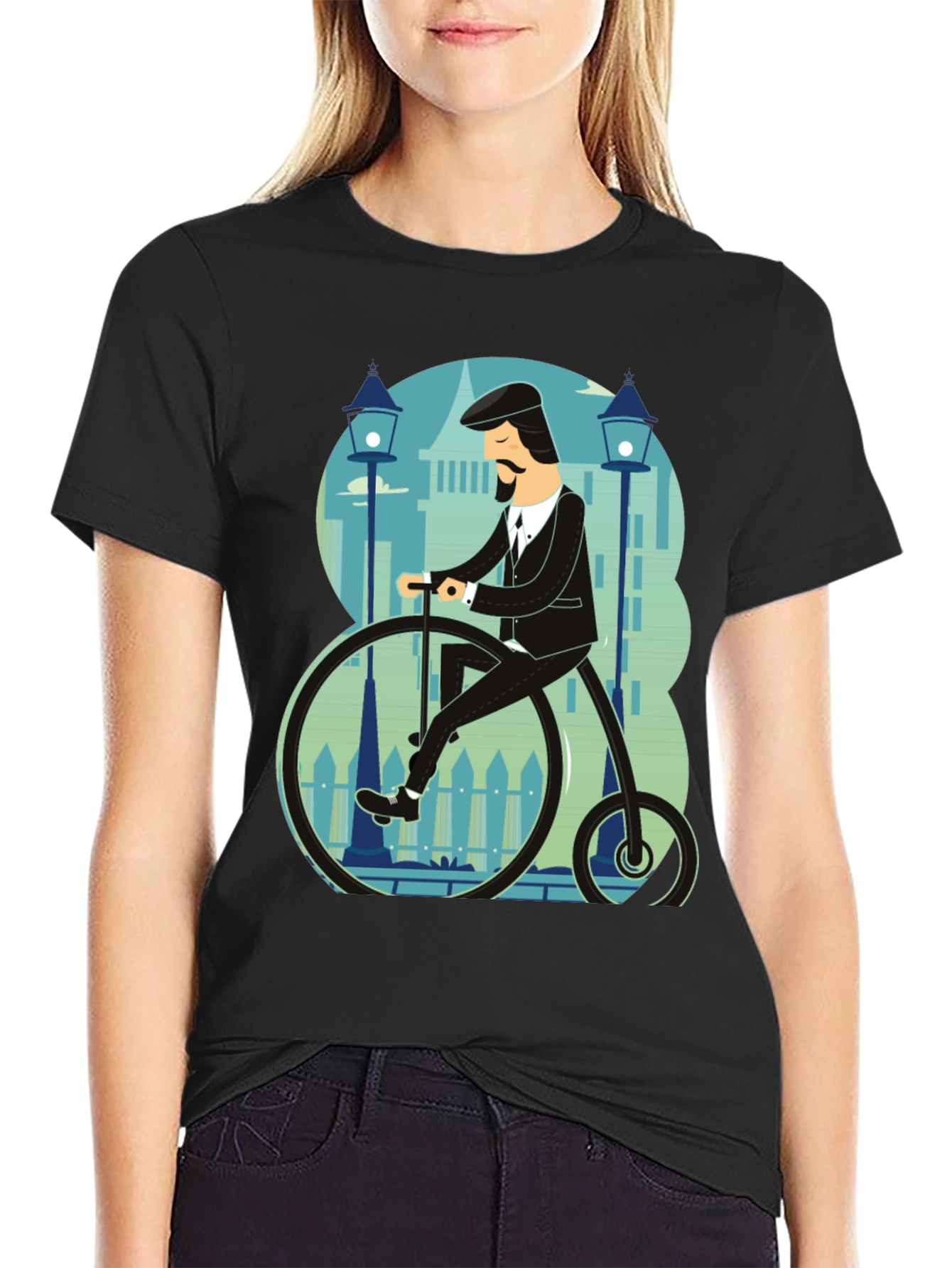 Penny Farthing T-Shirt - Stylish Retro Bicycle Design