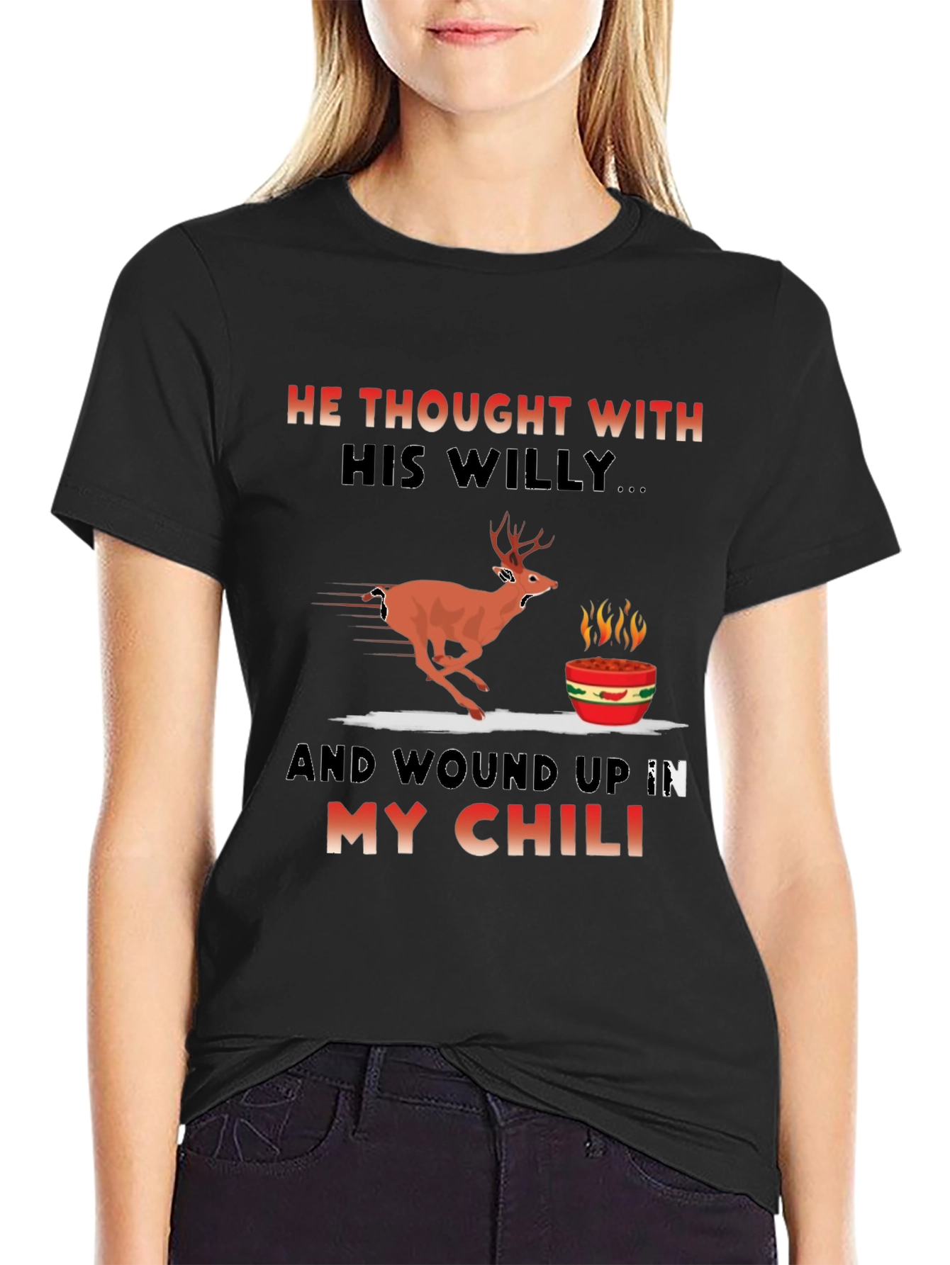 He Thought With His Willy T-Shirt