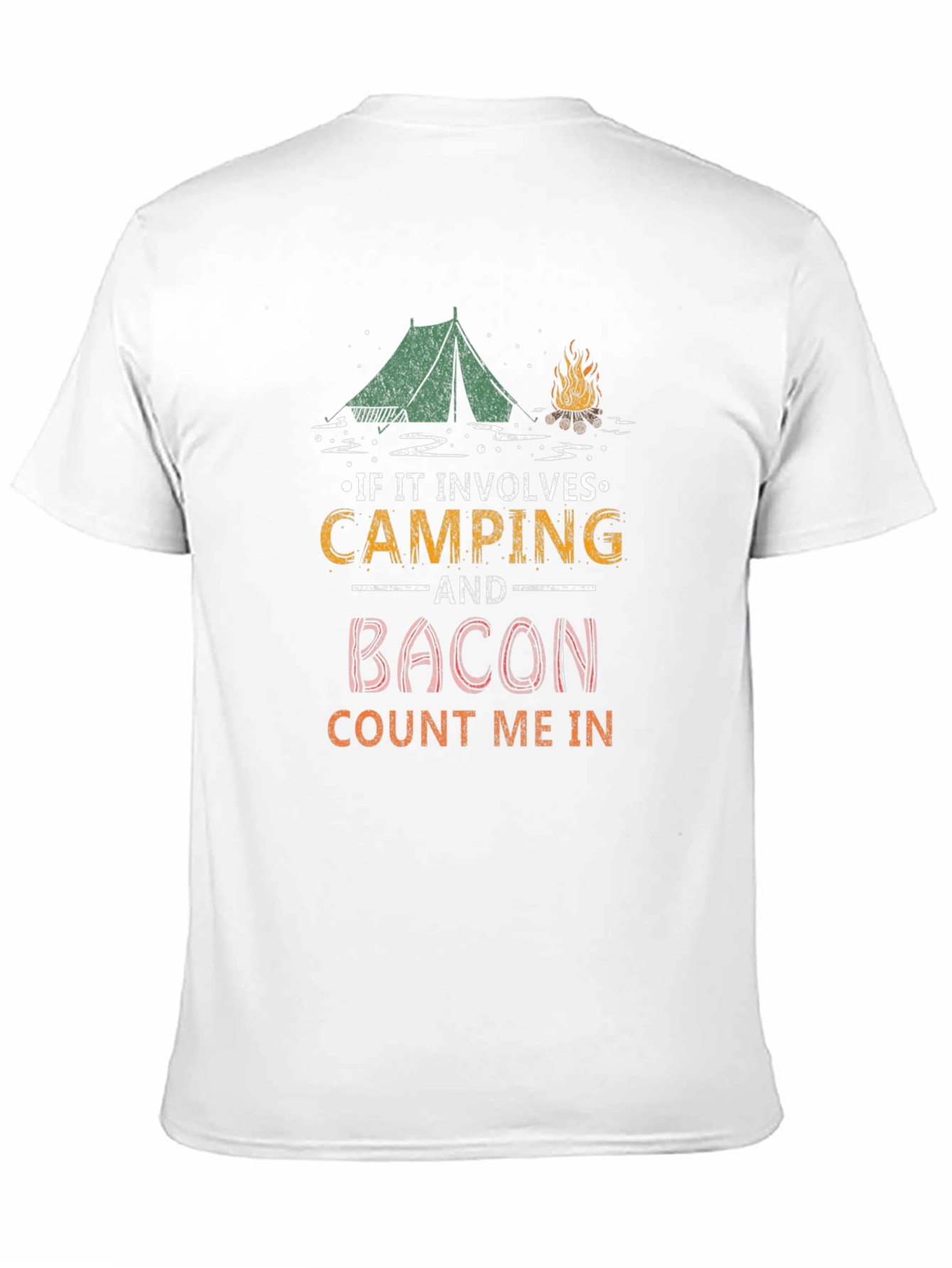 Camping and Bacon Graphic T-Shirt