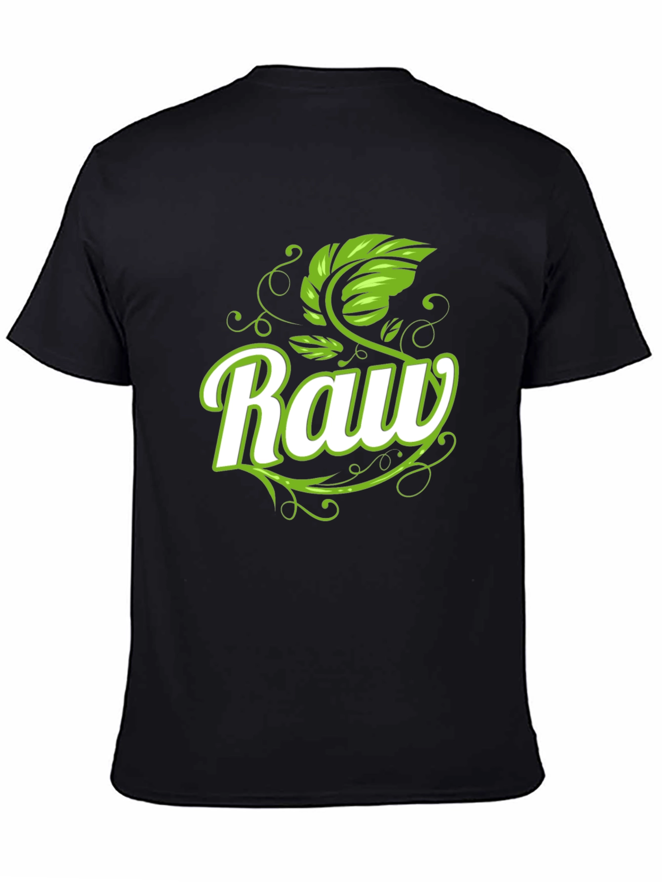 Raw Graphic Print Black T-Shirt