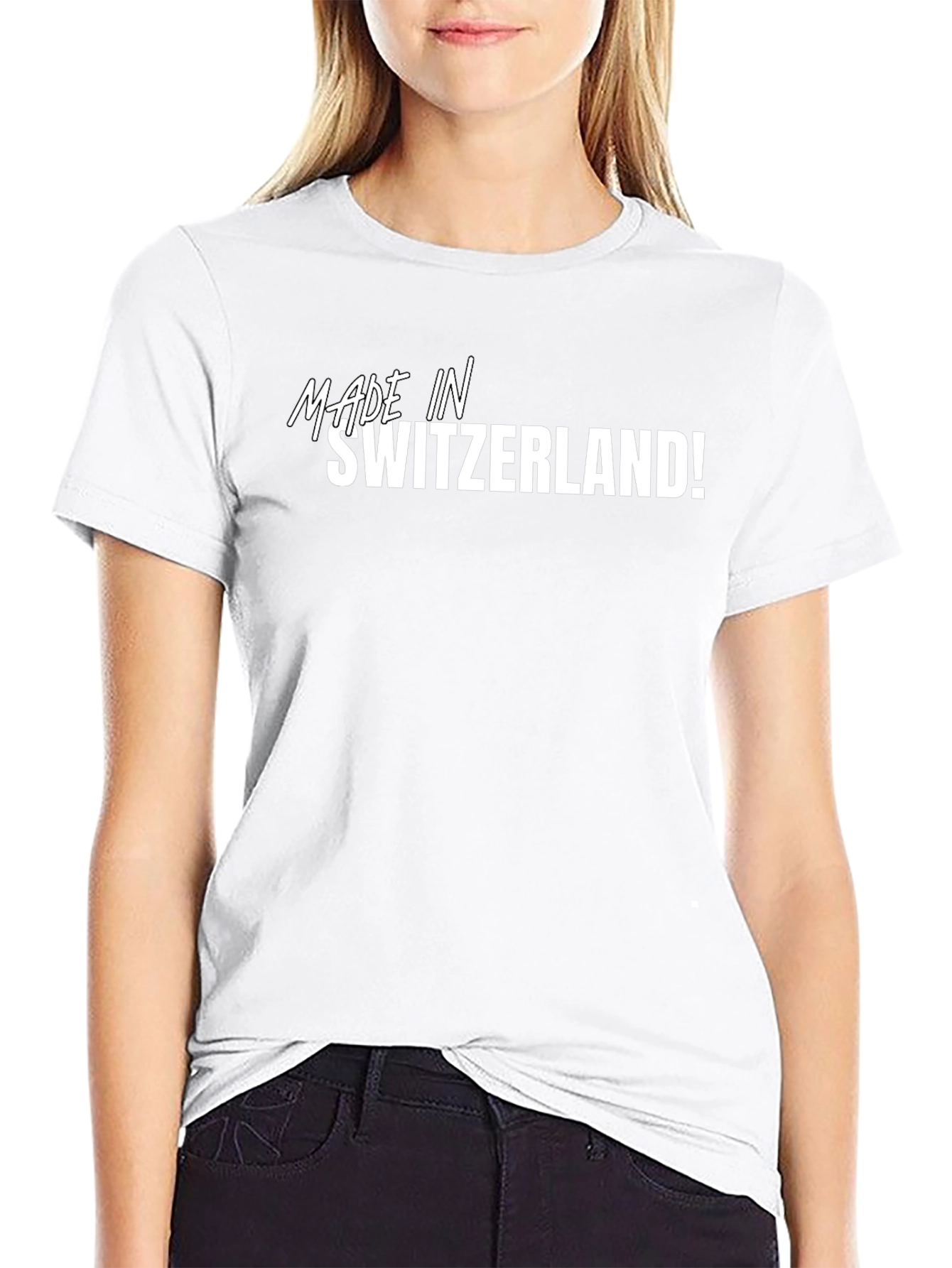 Made in Switzerland! Black T-Shirt