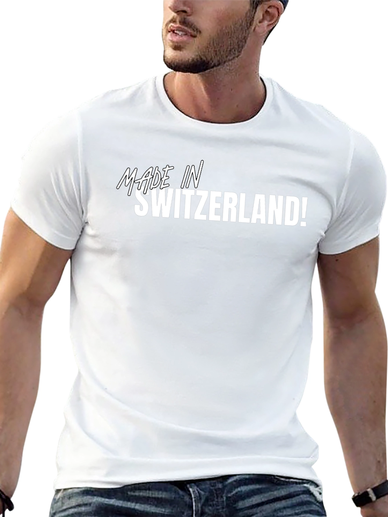 Made in Switzerland! Black T-Shirt