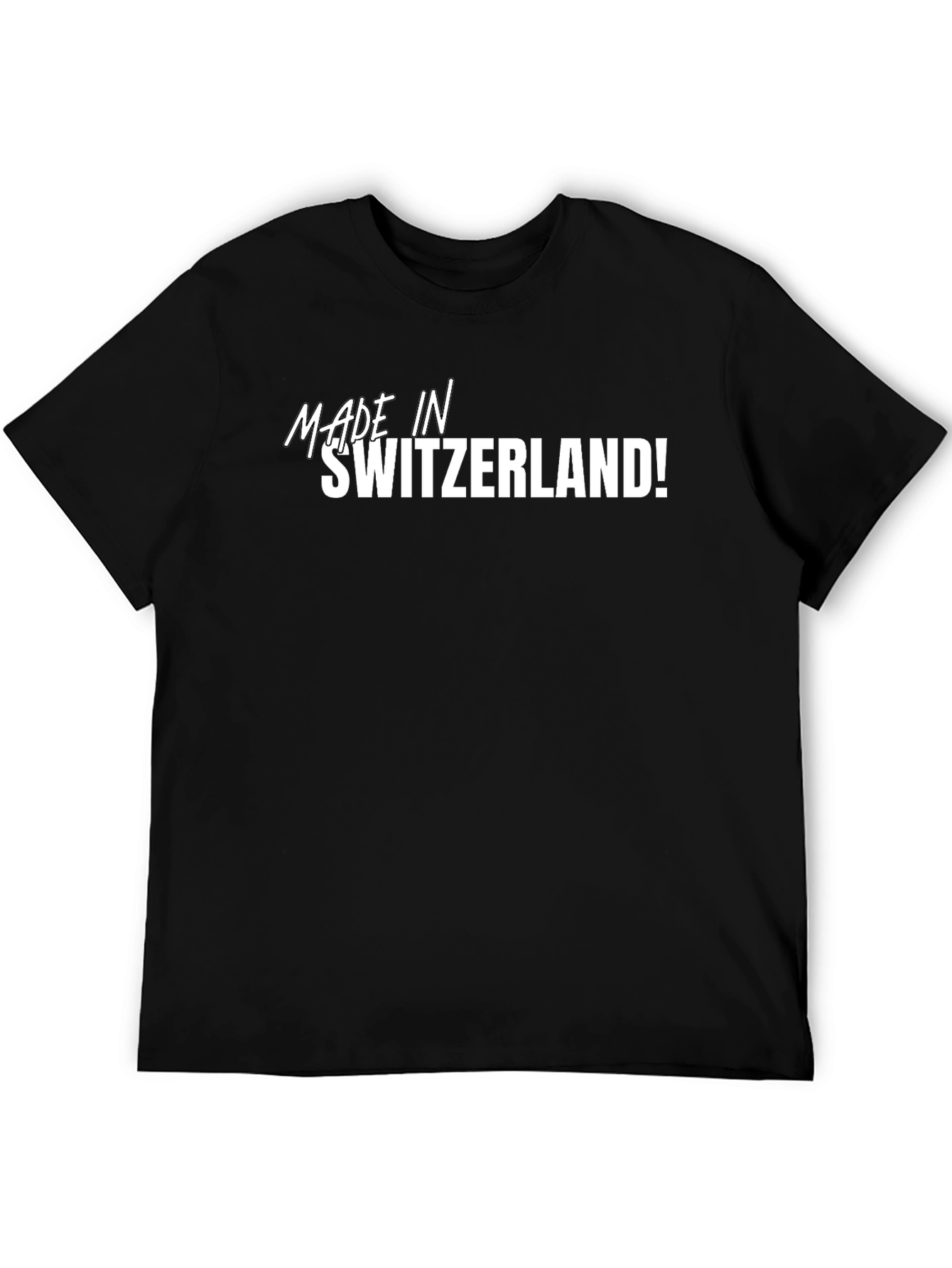 Made in Switzerland! Black T-Shirt
