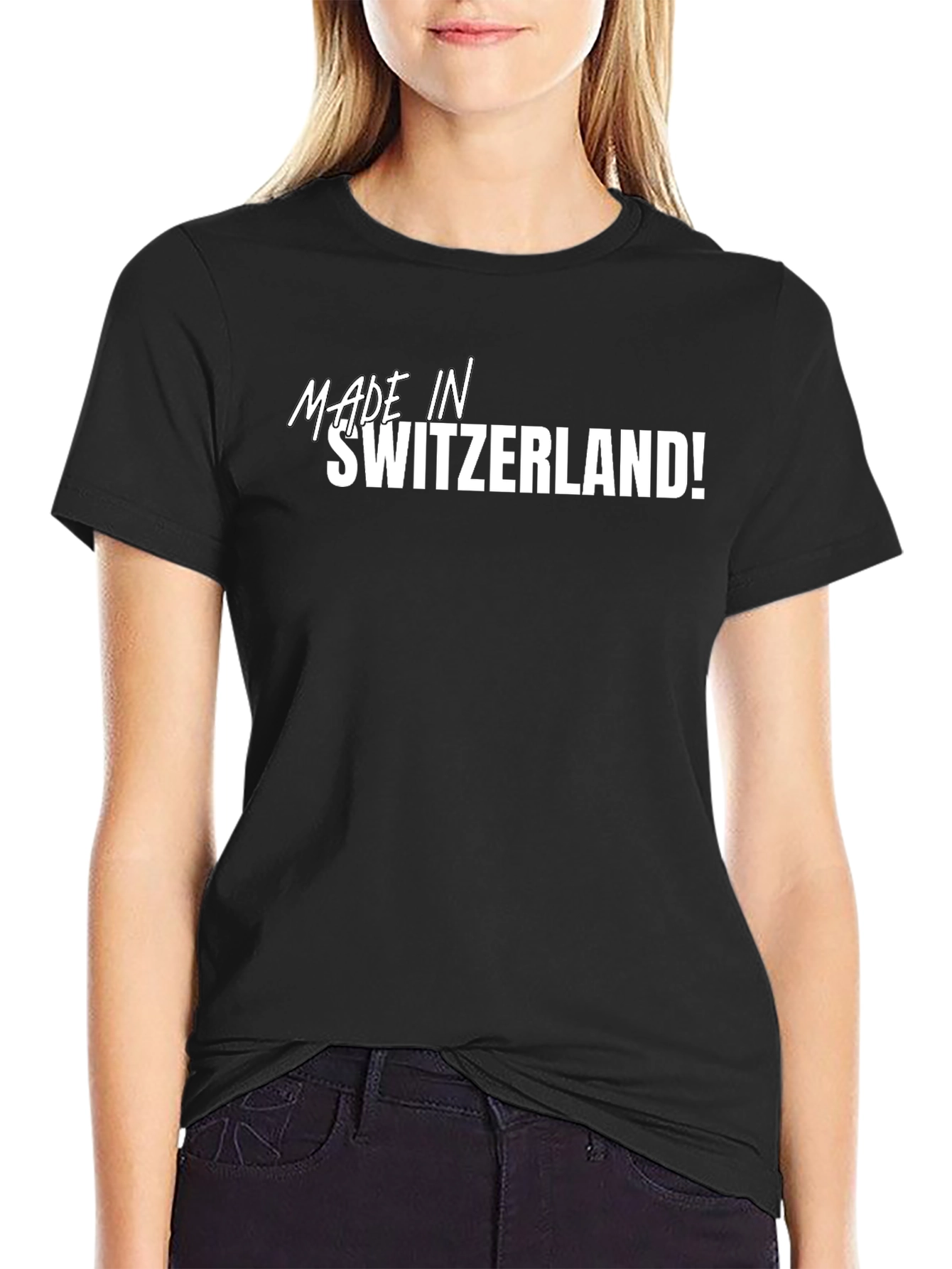 Made in Switzerland! Black T-Shirt