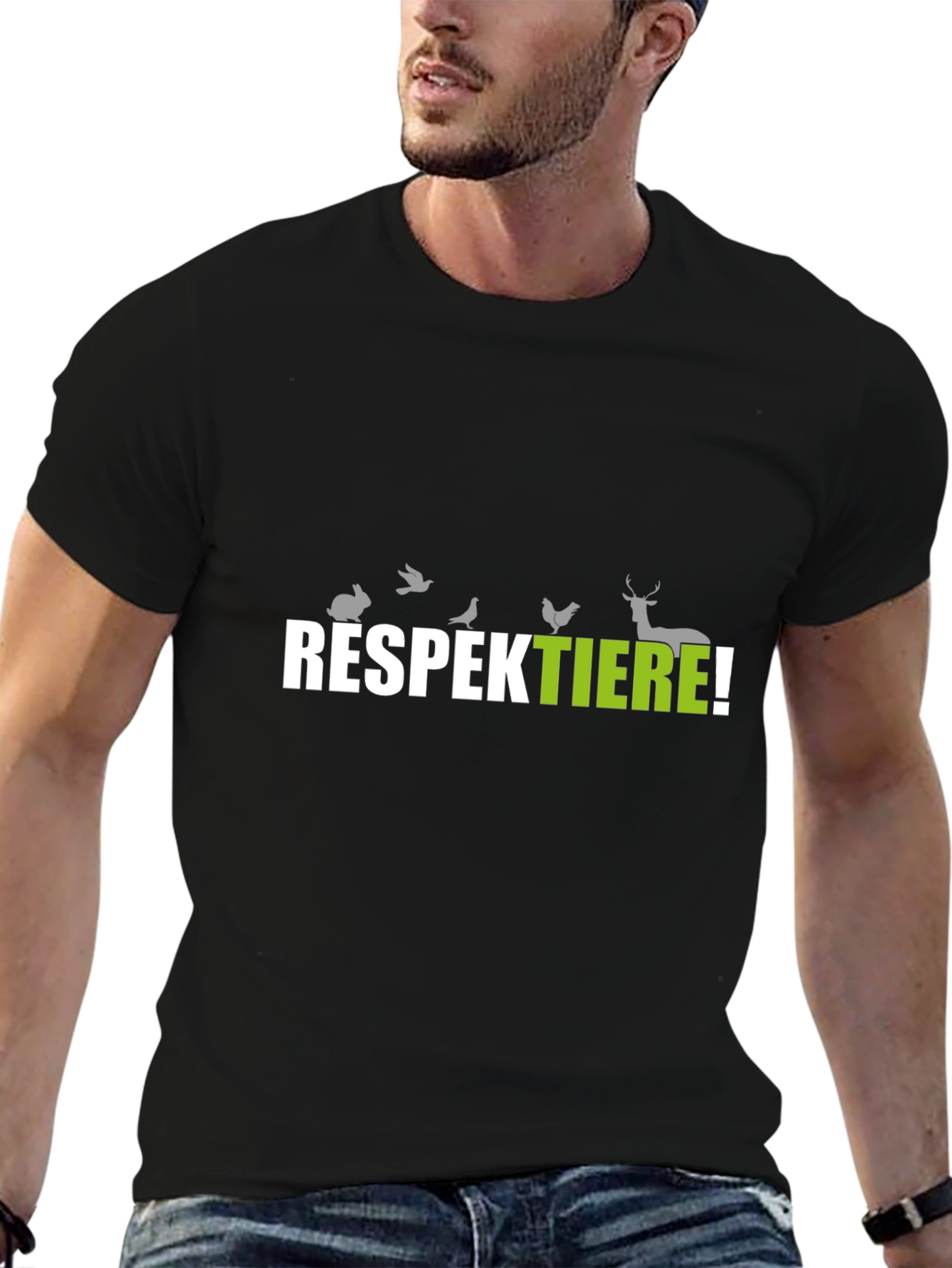Respektiere! Respect Animals T-Shirt - Black