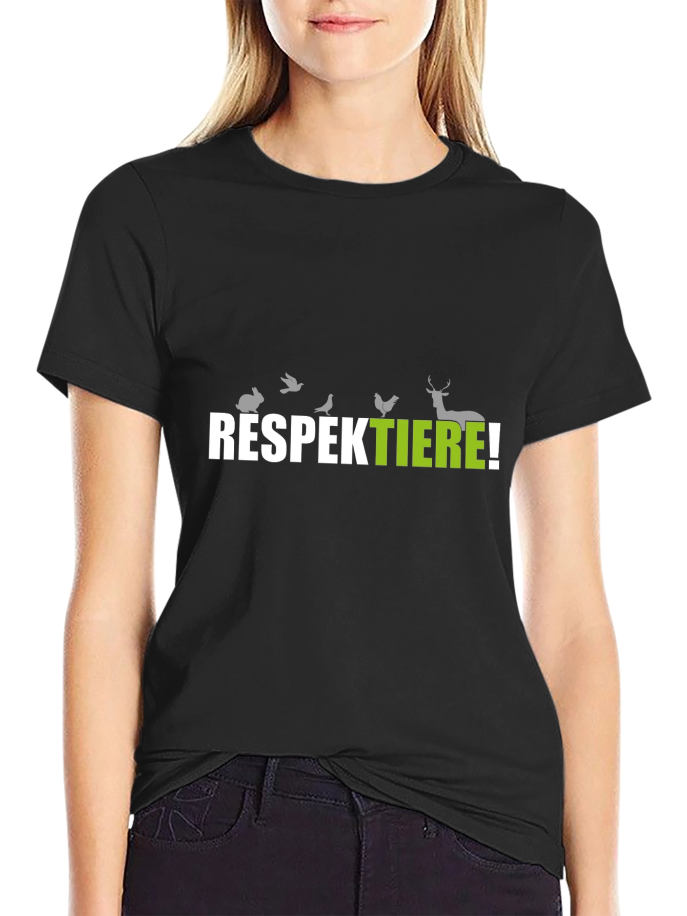 Respektiere! Respect Animals T-Shirt - Black