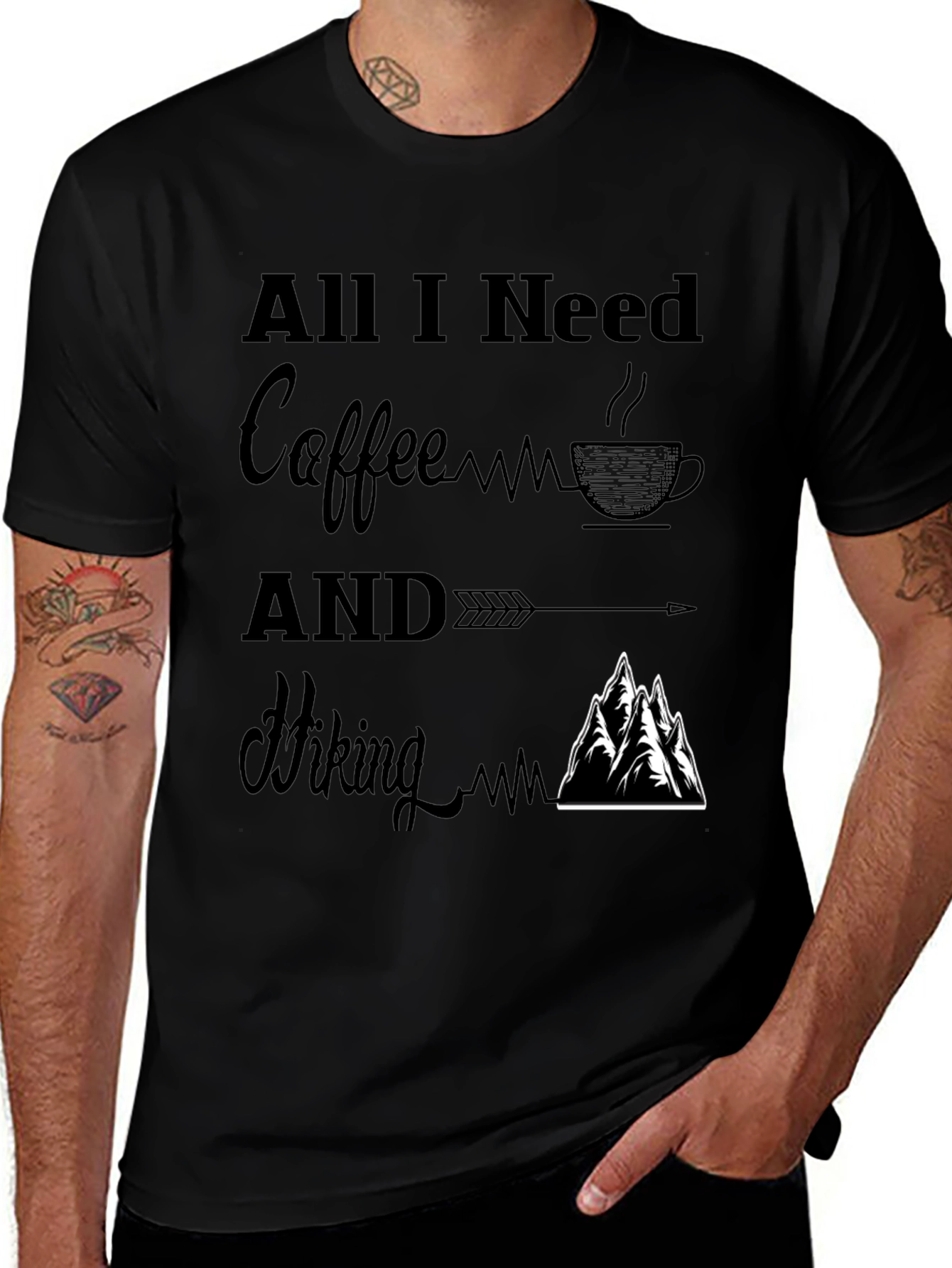 All I Need Coffee and Hiking T-Shirt
