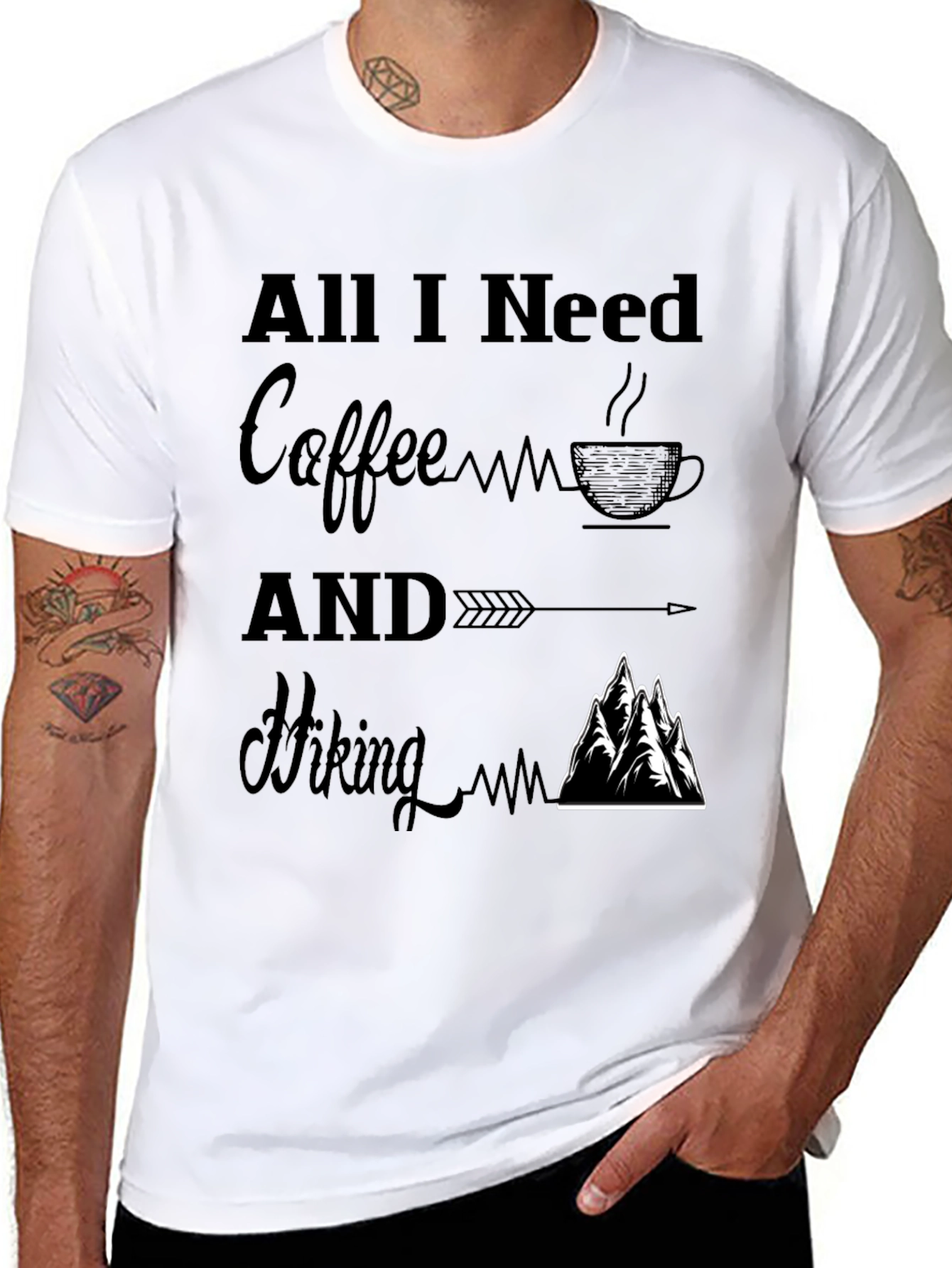 All I Need Coffee and Hiking T-Shirt