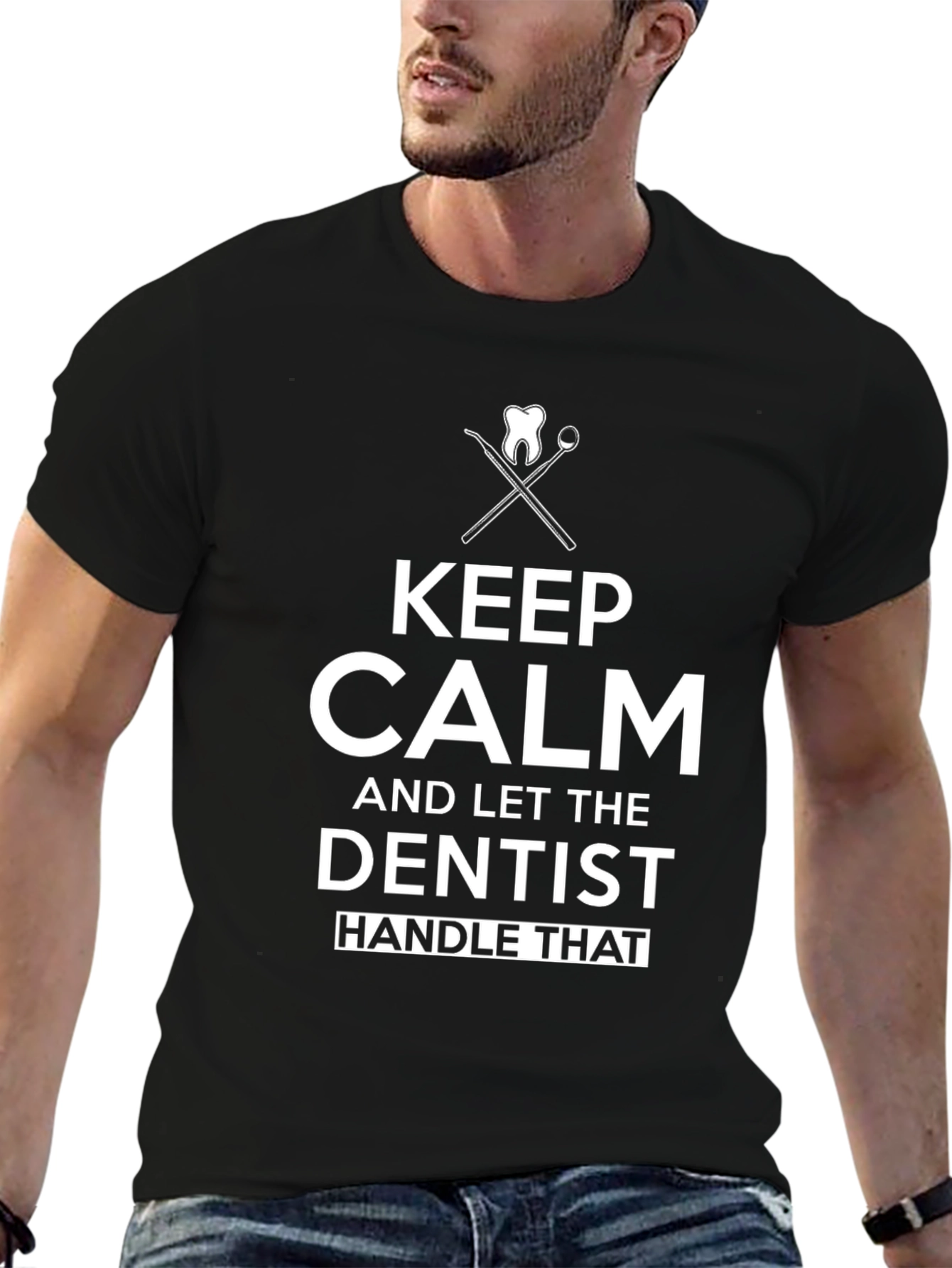 Keep Calm Dentist T-Shirt Funny Dental Tee