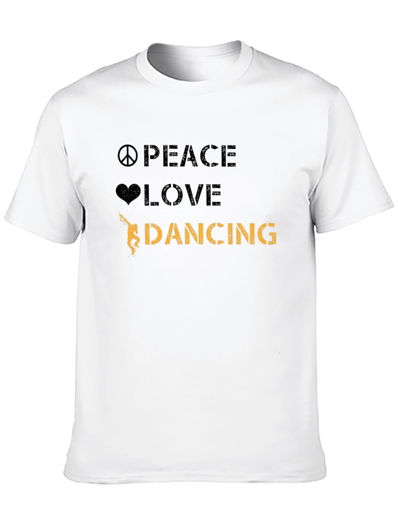 Peace Love Dancing Black T-Shirt