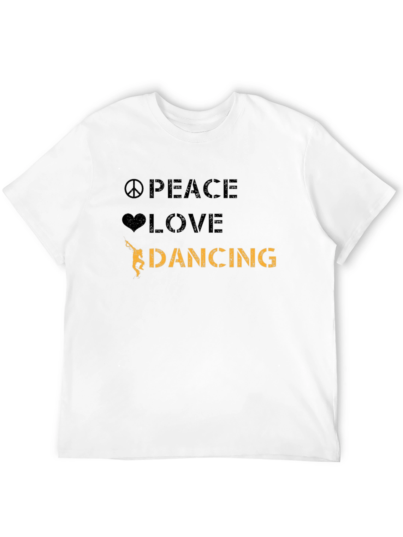 Peace Love Dancing Black T-Shirt