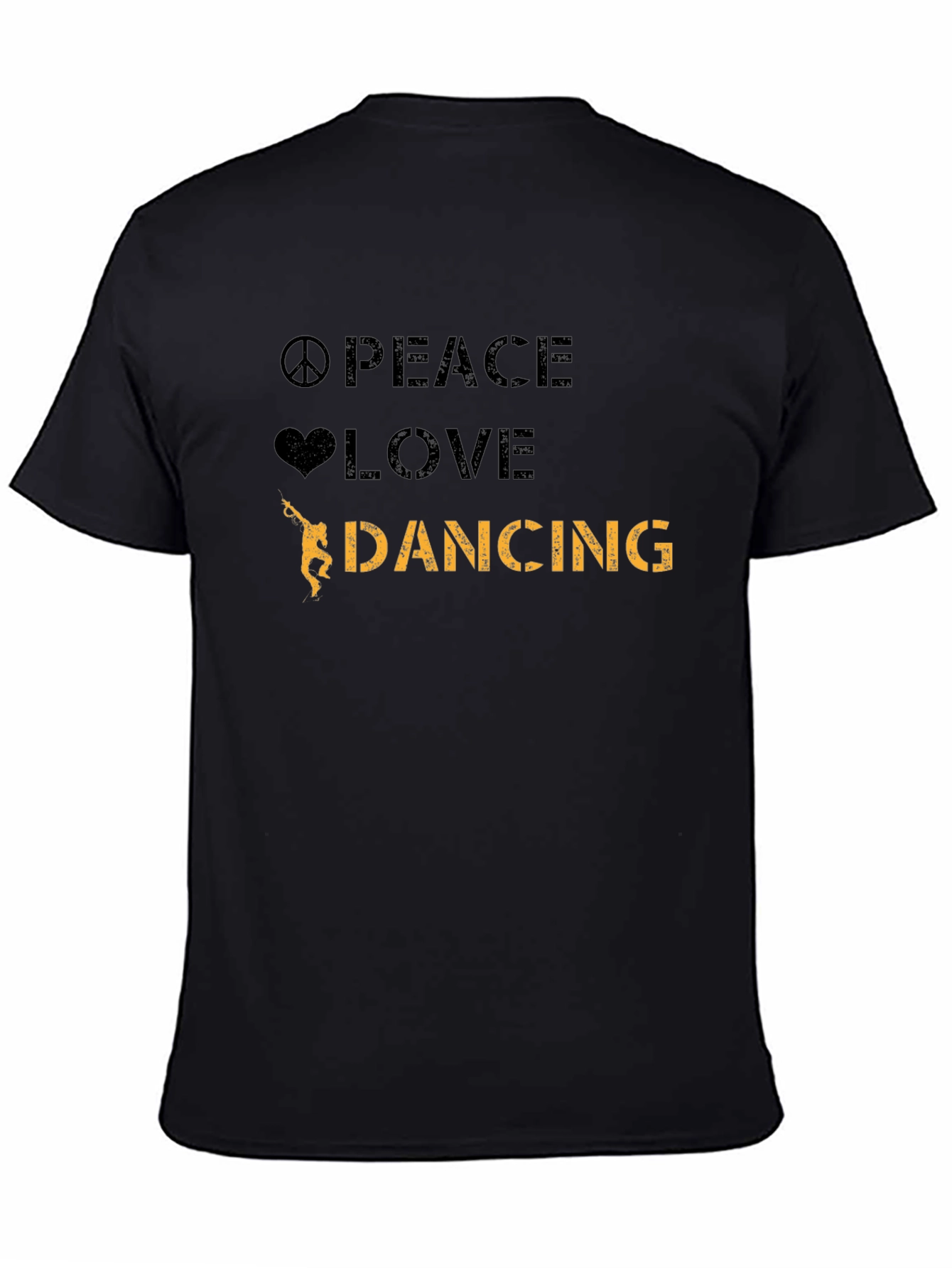 Peace Love Dancing Black T-Shirt