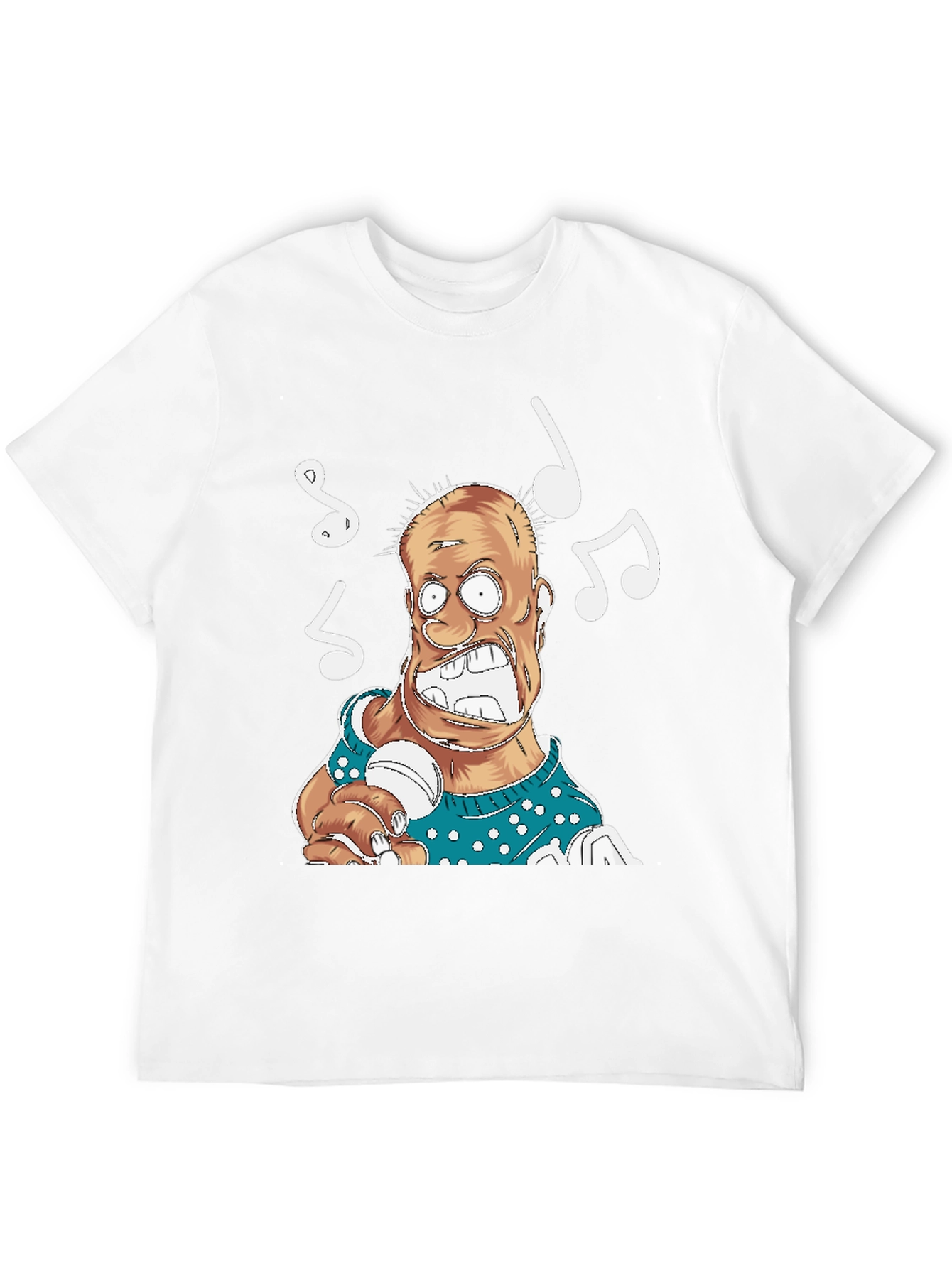 Singing Cartoon Man Graphic T-Shirt