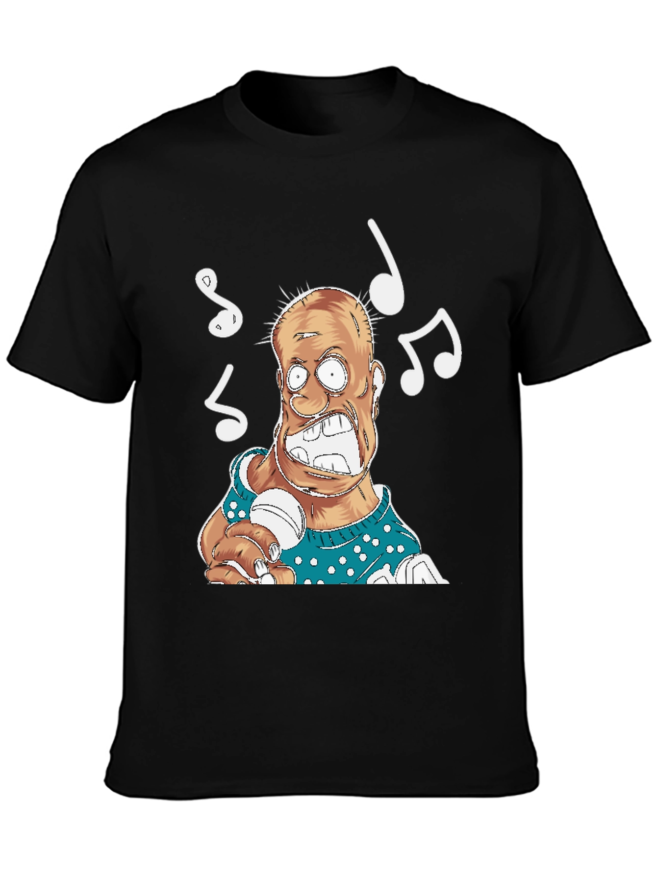 Singing Cartoon Man Graphic T-Shirt