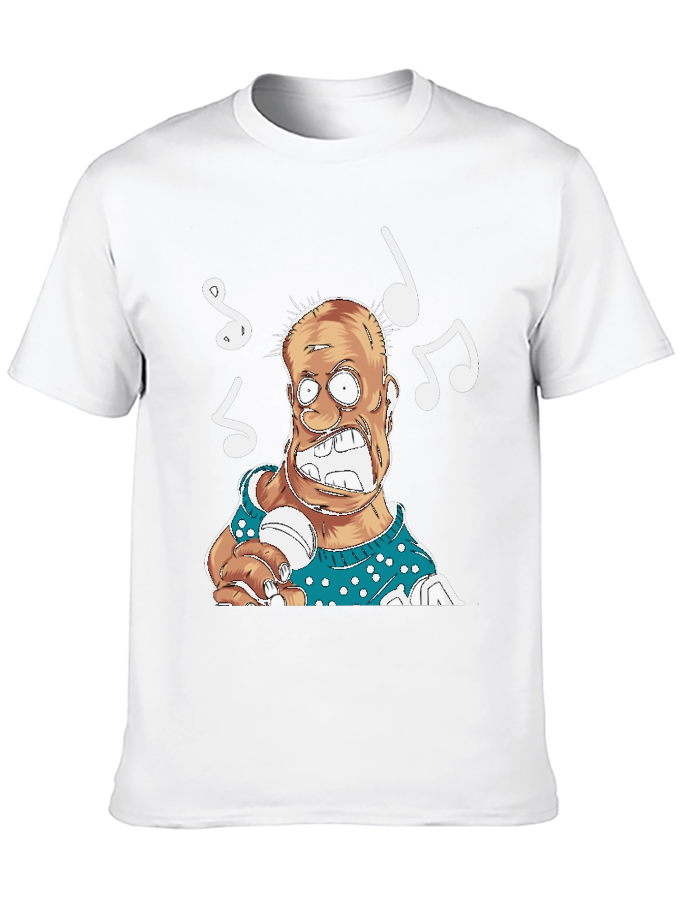 Singing Cartoon Man Graphic T-Shirt