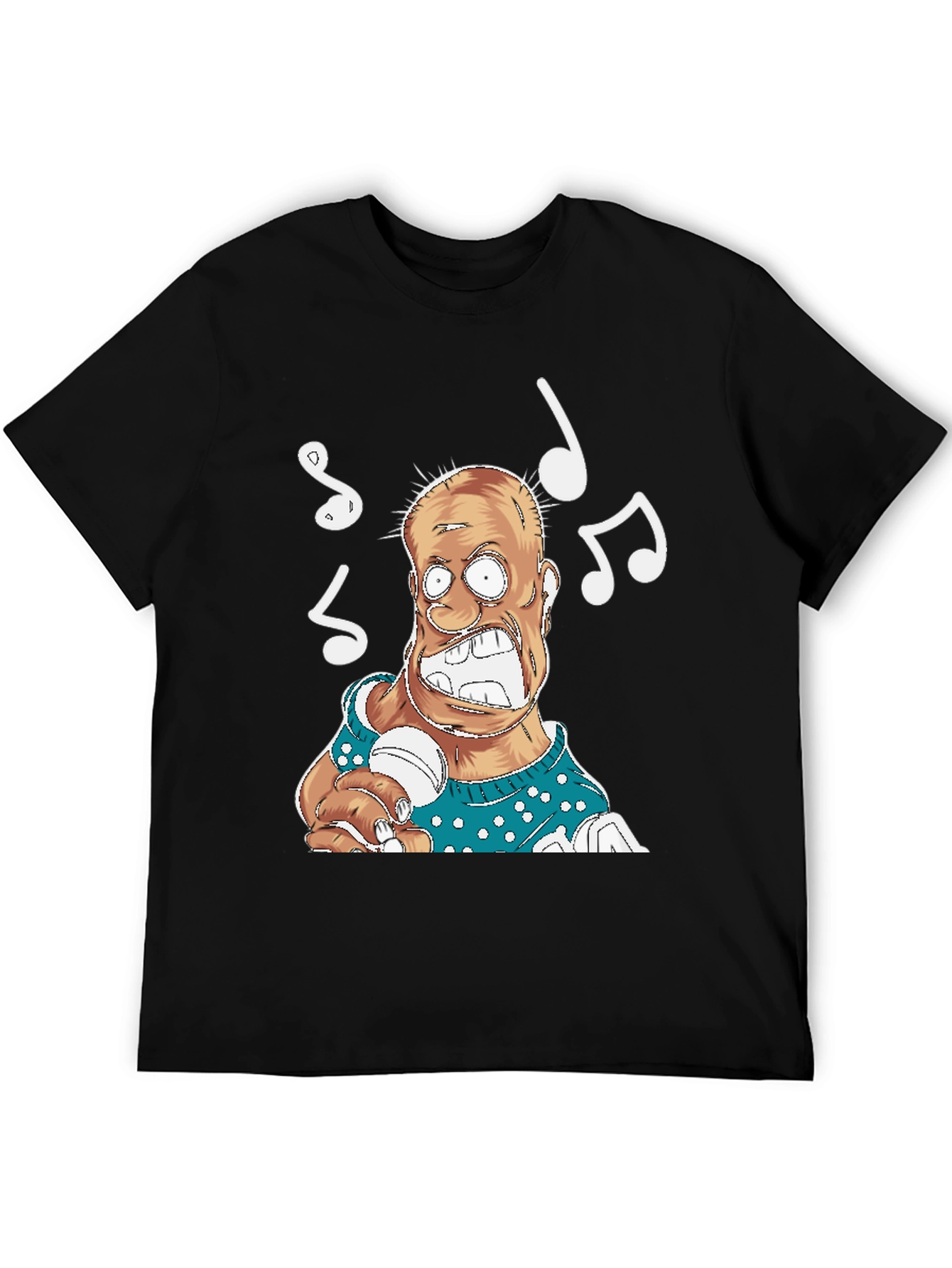 Singing Cartoon Man Graphic T-Shirt