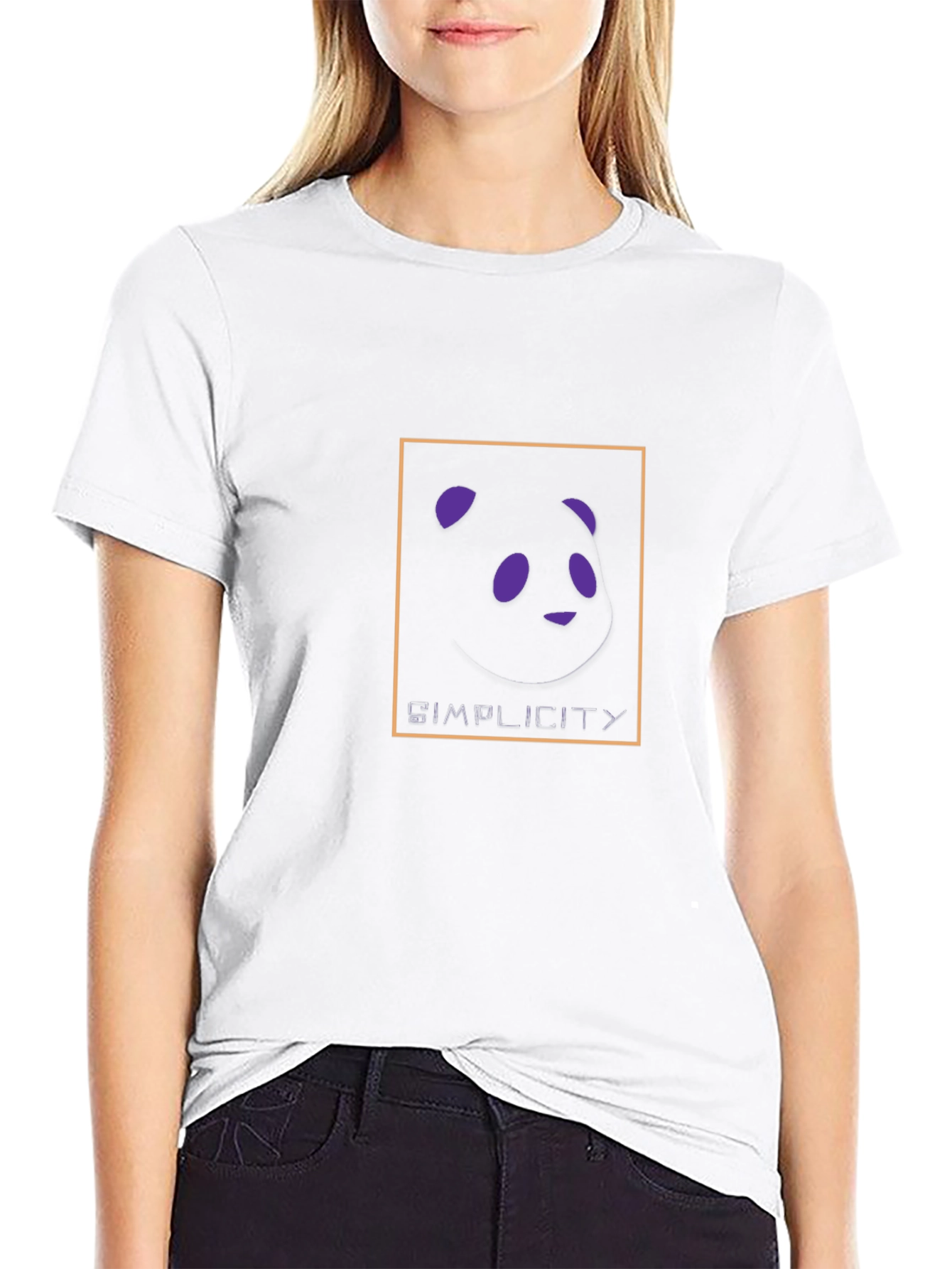 Simplicity Panda Graphic Black T-Shirt