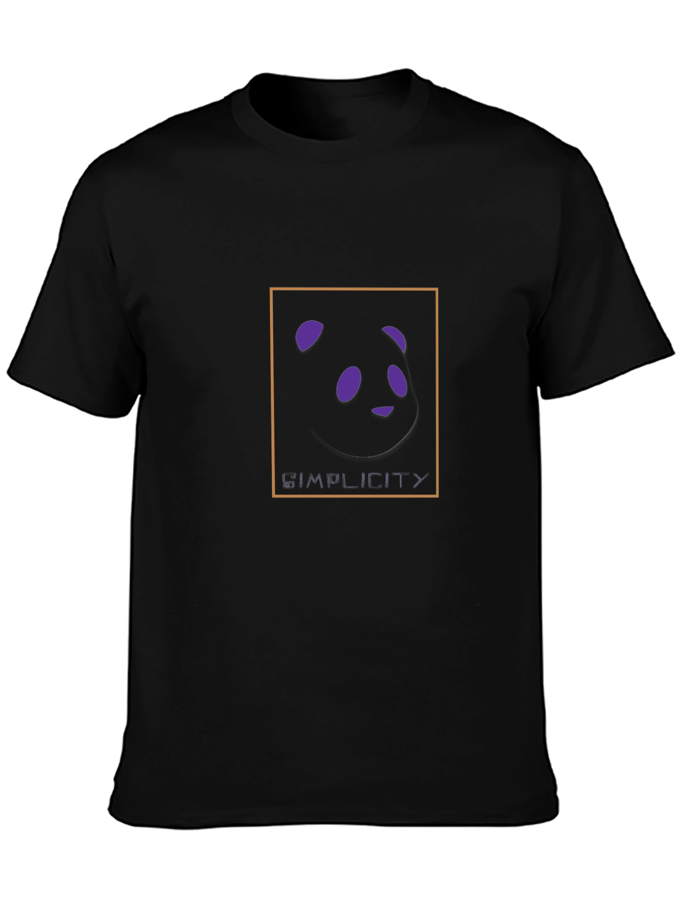 Simplicity Panda Graphic Black T-Shirt