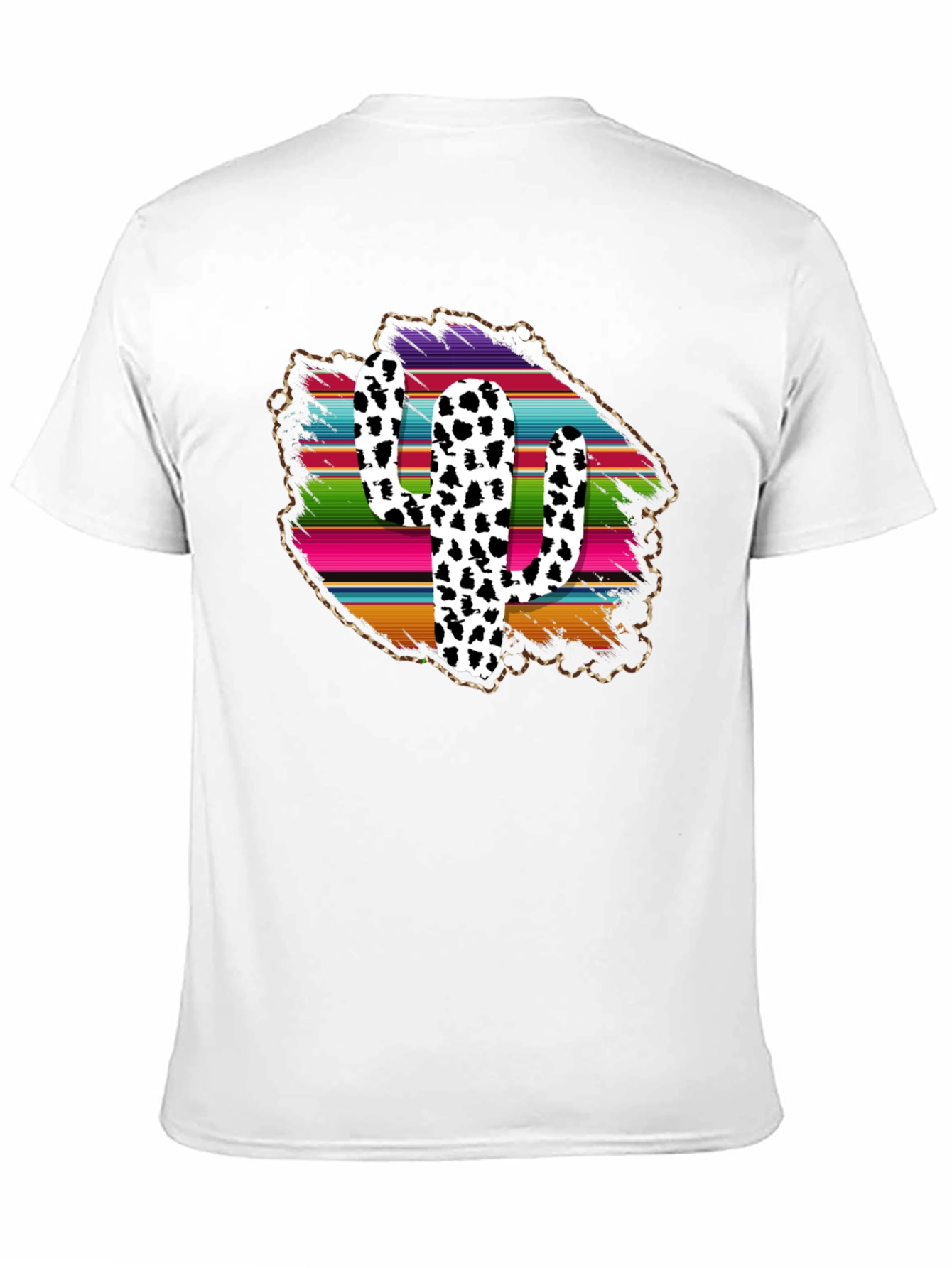 Trendy Cactus Serape Print Tee