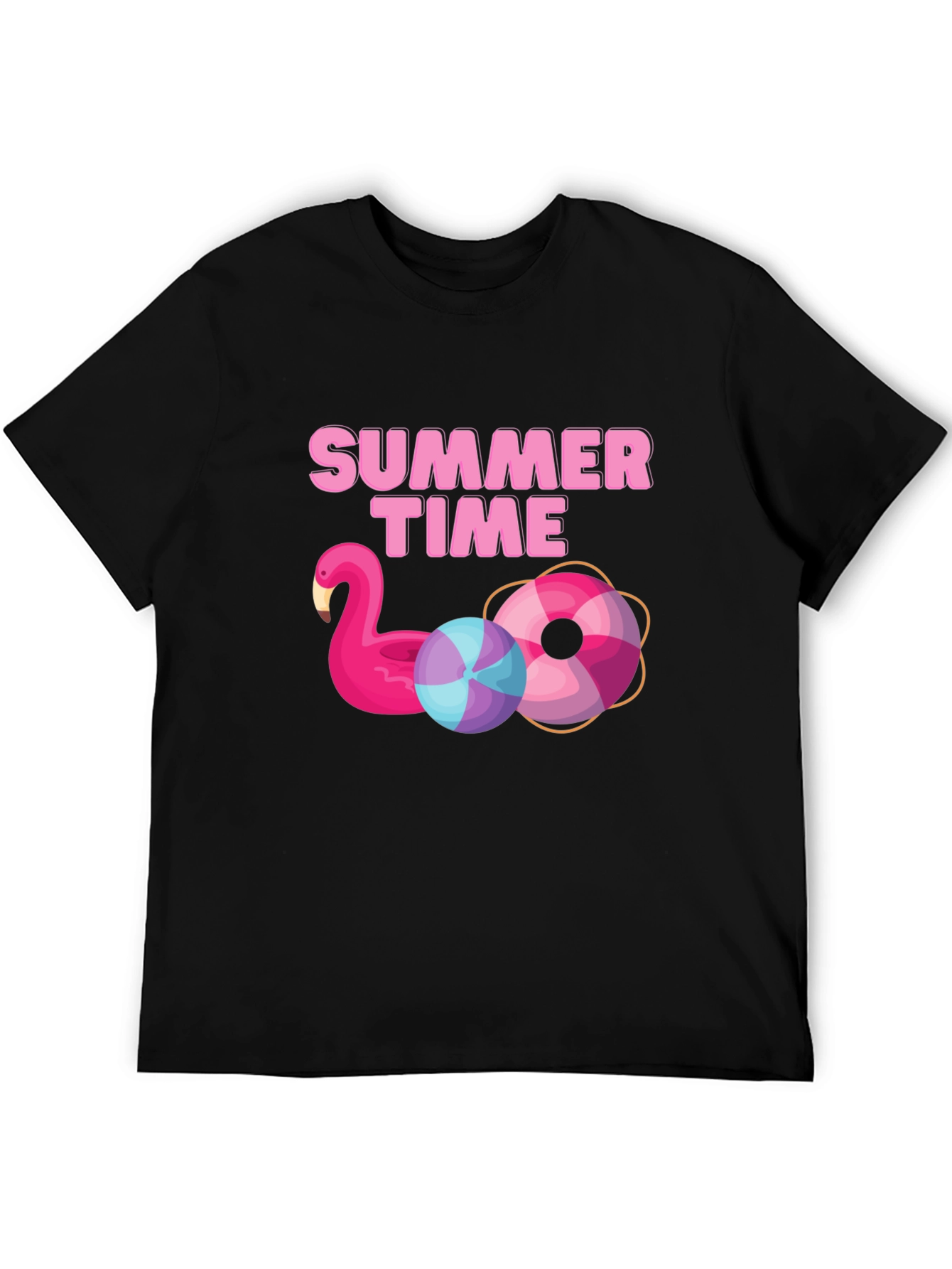 Summer Time Black Graphic Tee