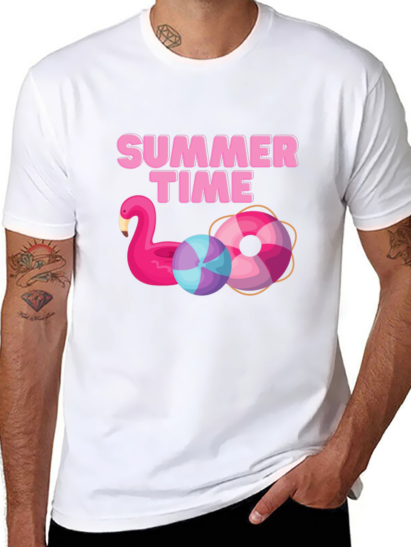 Summer Time Black Graphic Tee