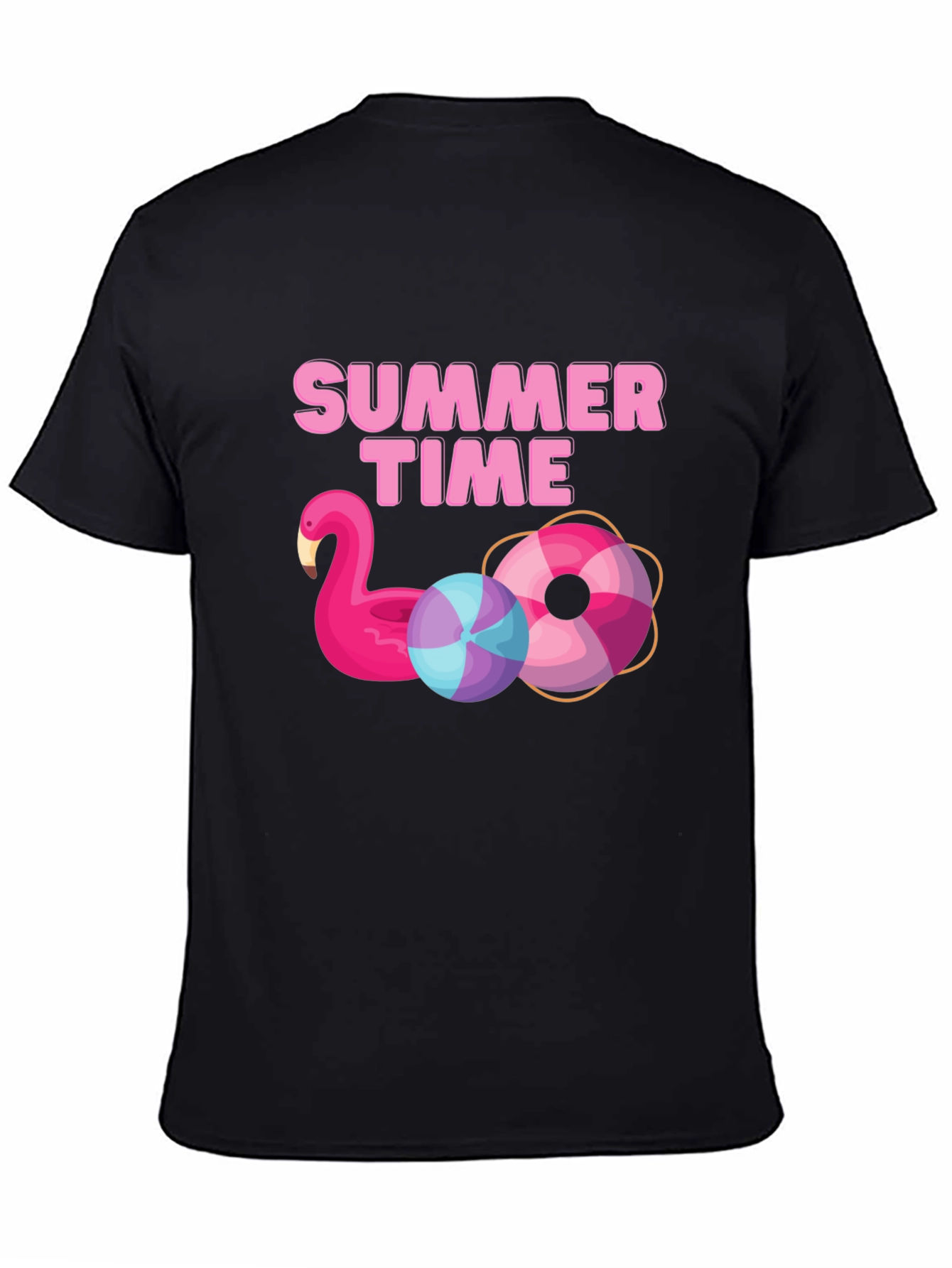 Summer Time Black Graphic Tee