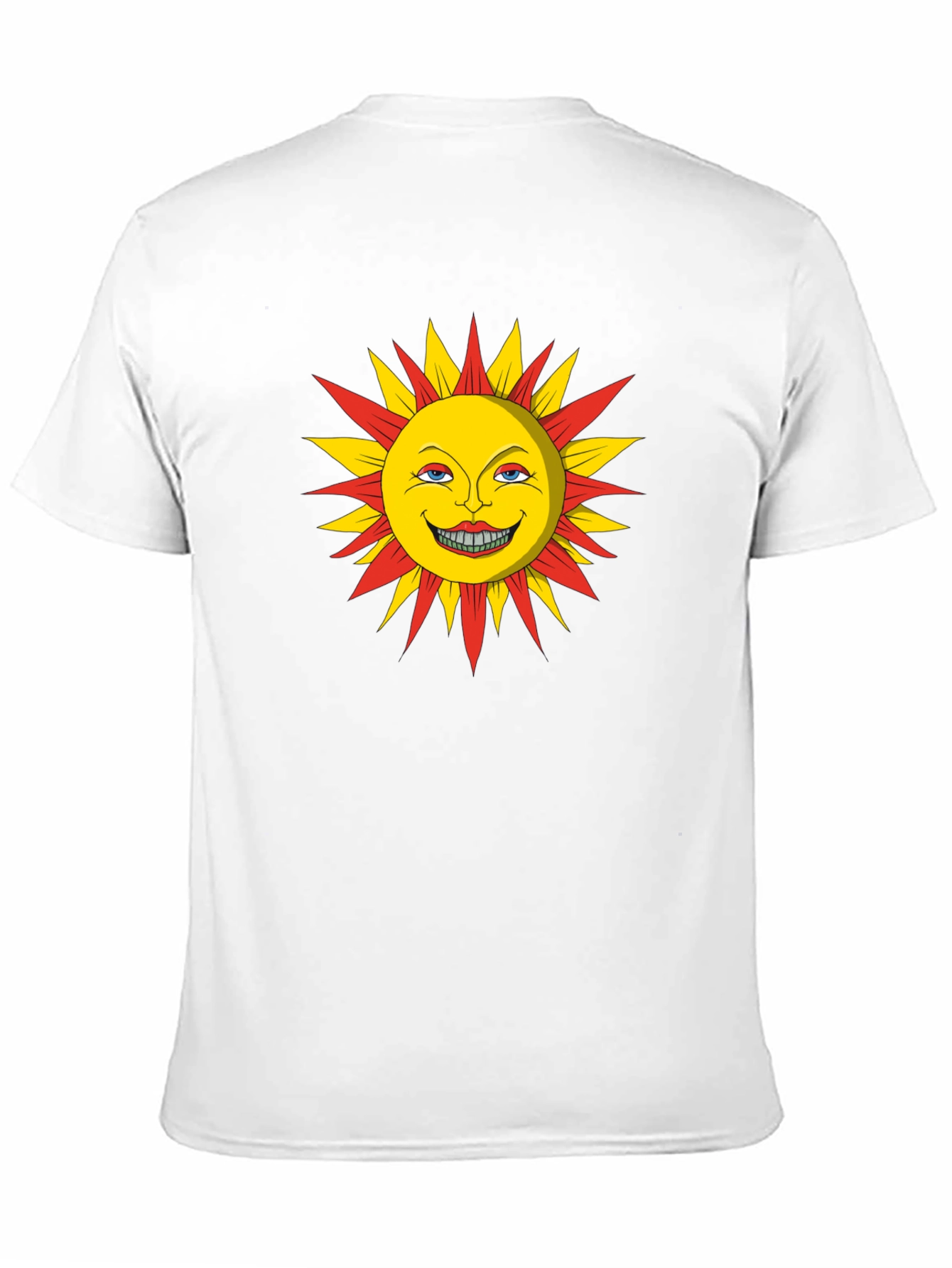 Smiling Sun Graphic Tee - Black Cotton T-Shirt