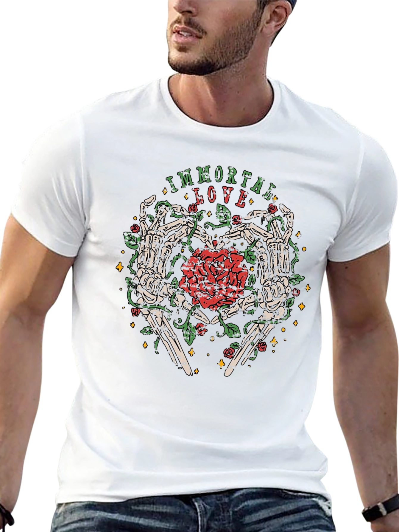 Immortal Love Skeleton Heart T-Shirt
