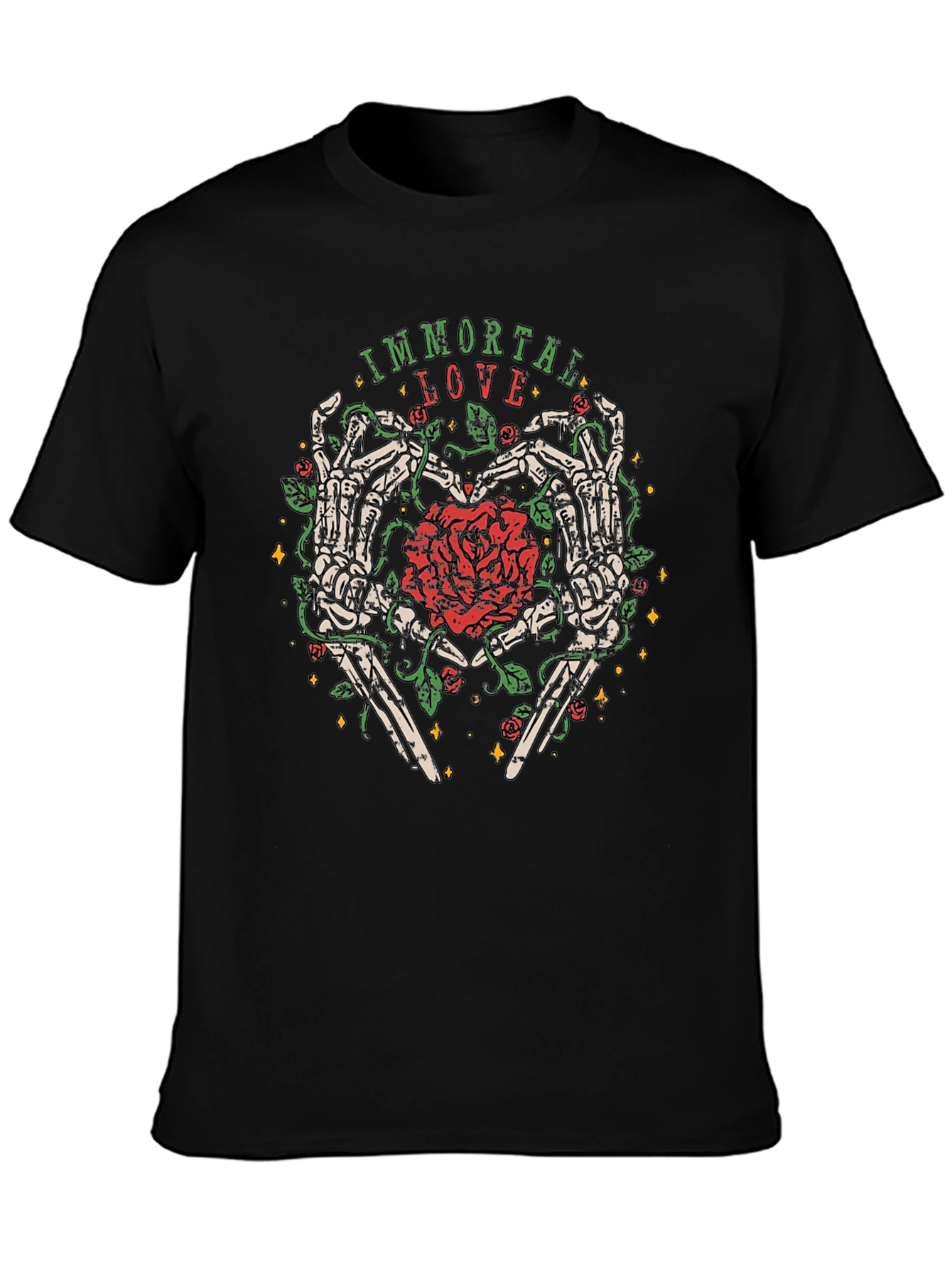 Immortal Love Skeleton Heart T-Shirt