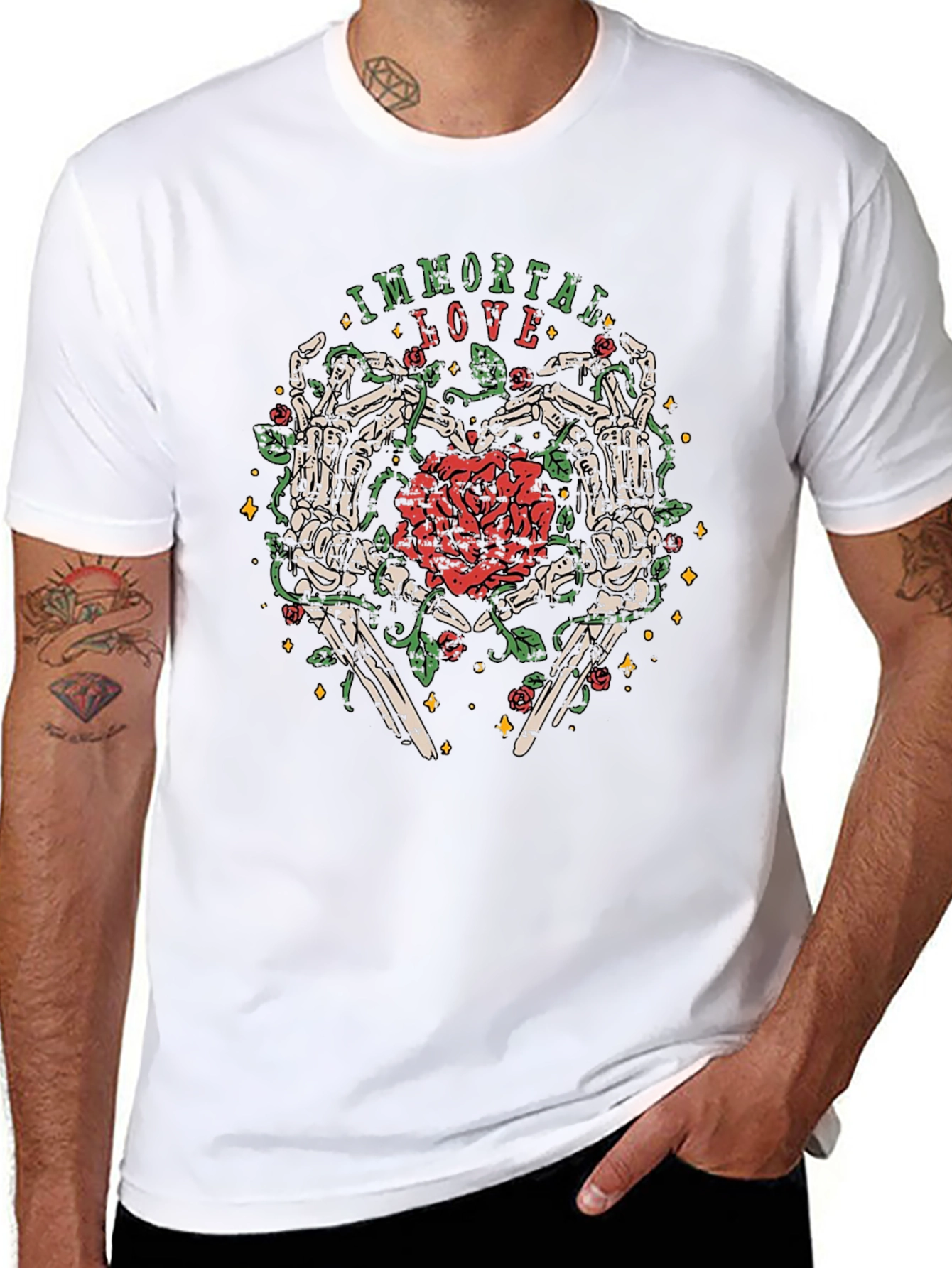 Immortal Love Skeleton Heart T-Shirt