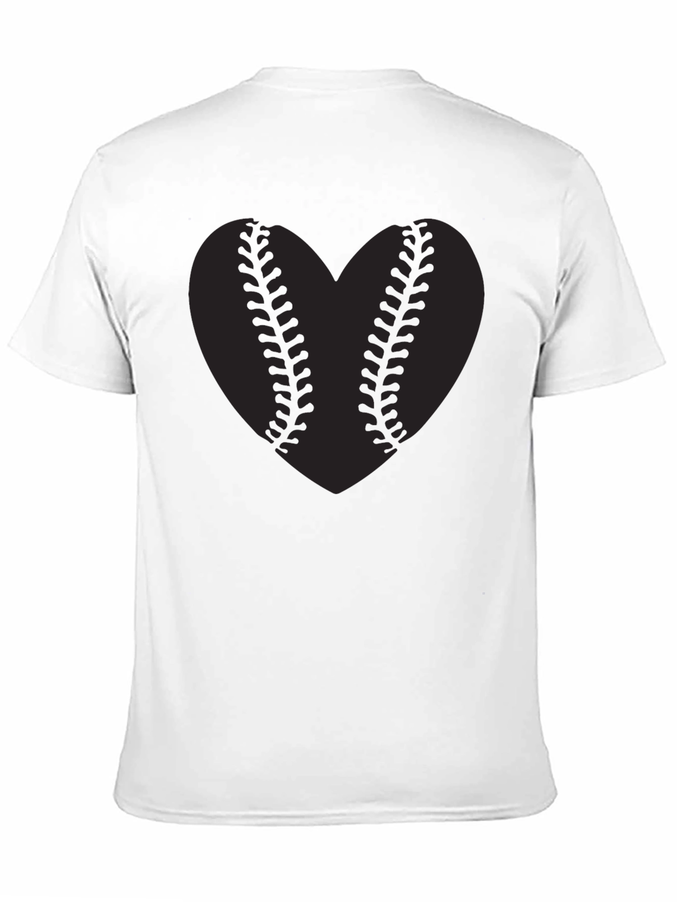 Baseball Heart Graphic Tee - Black T-Shirt