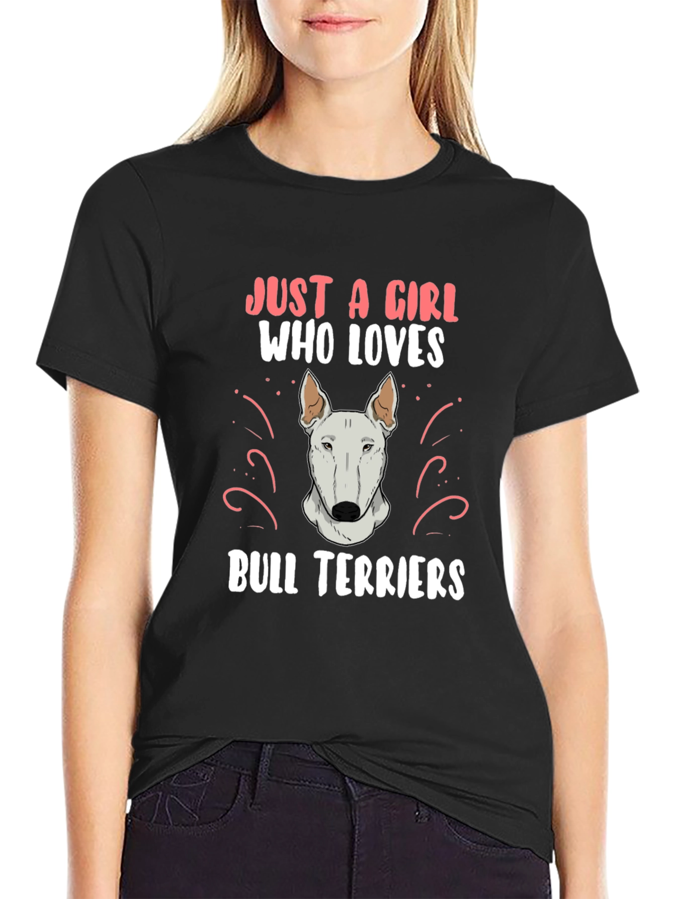 Girl Who Loves Bull Terriers T-Shirt