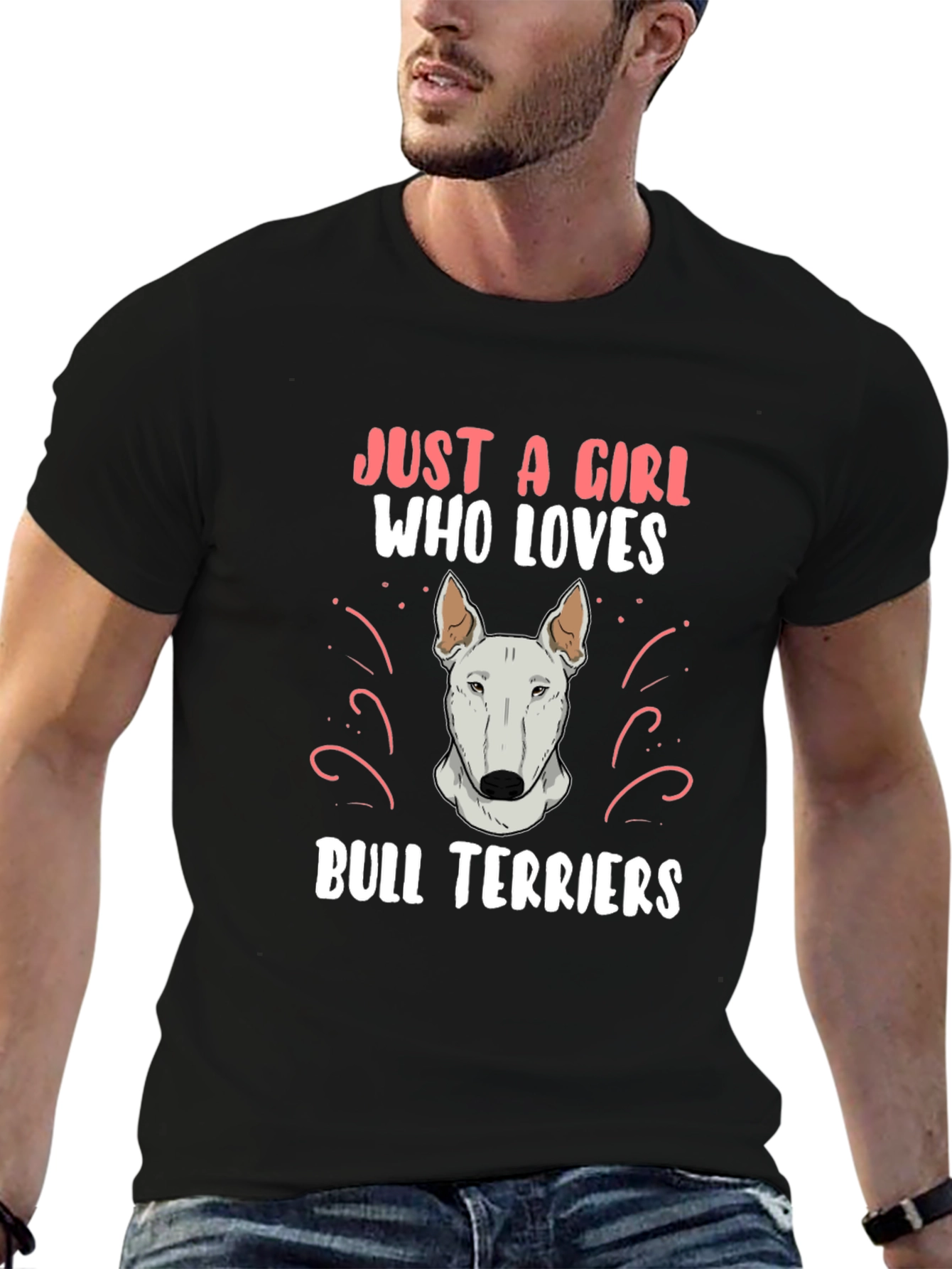 Girl Who Loves Bull Terriers T-Shirt
