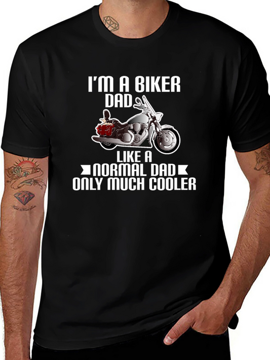 Biker Dad T-Shirt - Cool Motorcycle Design