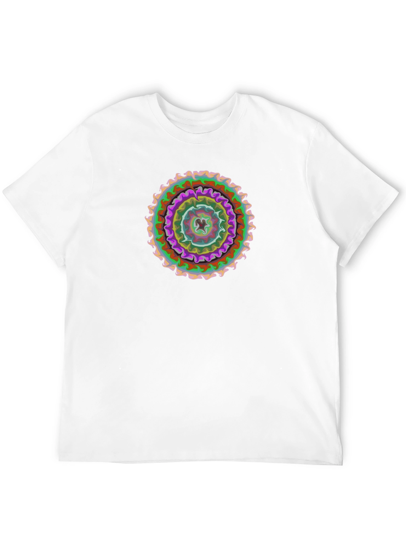 Abstract Mandala Graphic Black T-Shirt