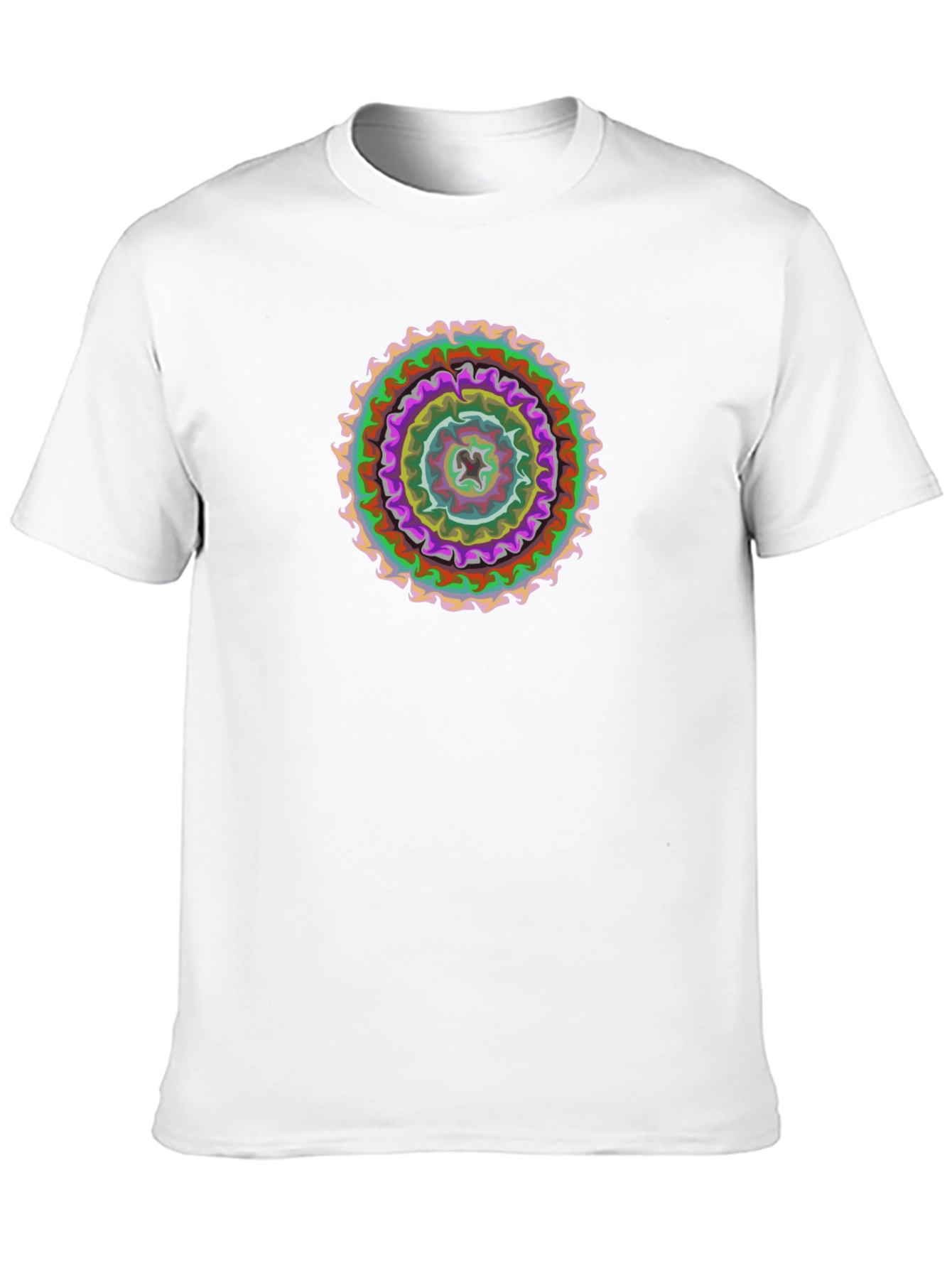 Abstract Mandala Graphic Black T-Shirt