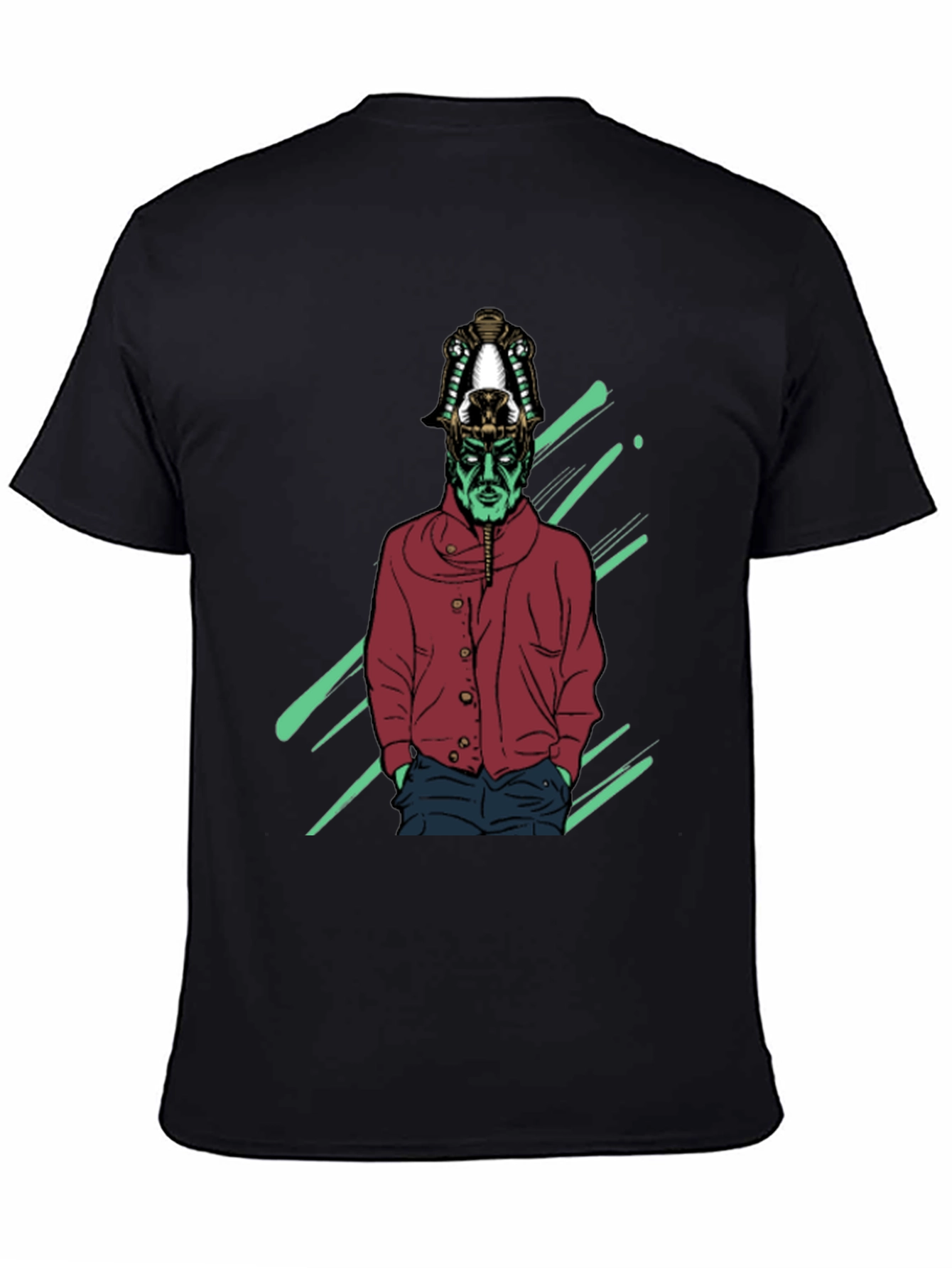 Stylish Graphic Tee - Pharaoh Alien Design
