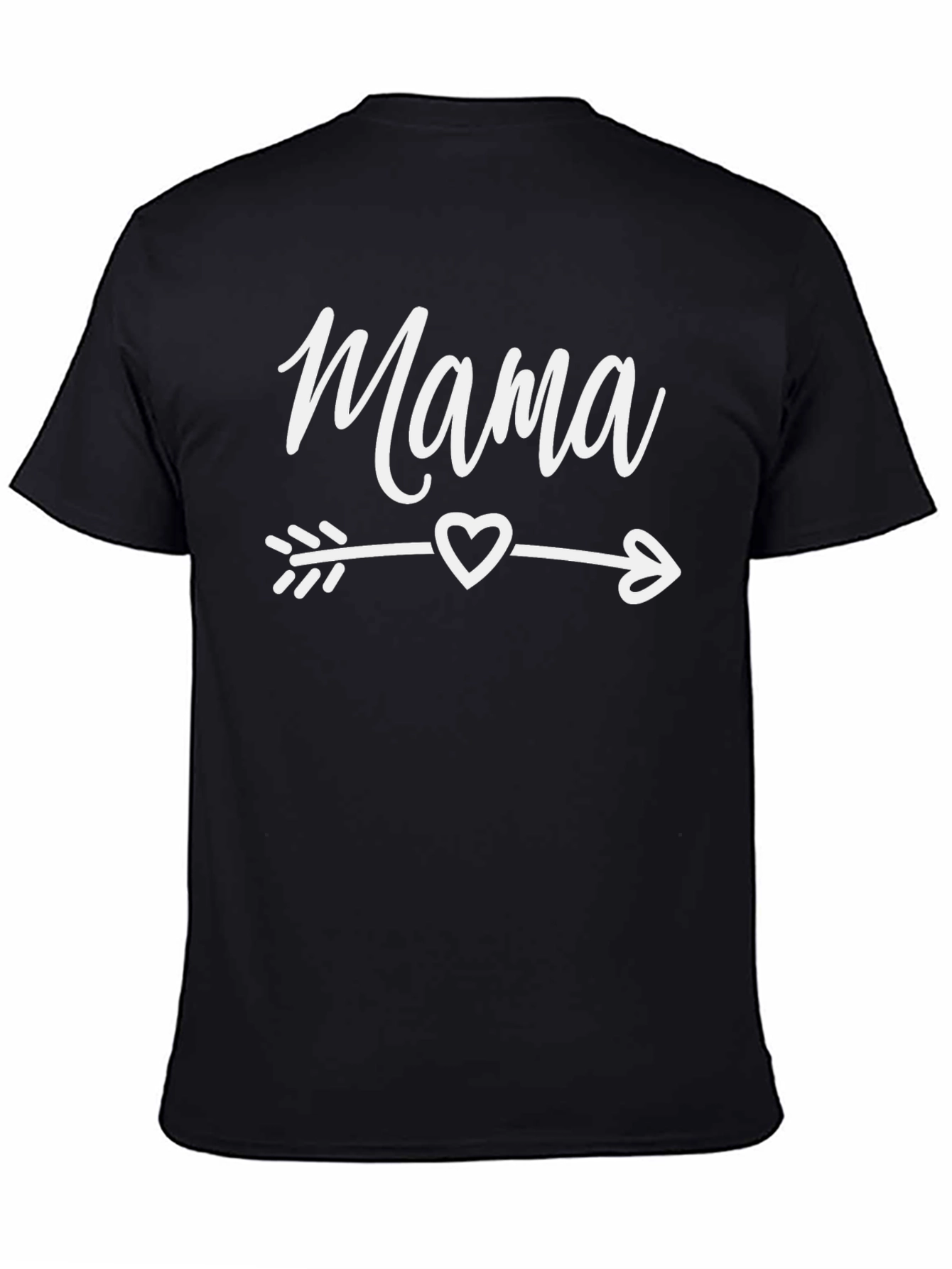 Mama Arrow Heart Black T-Shirt