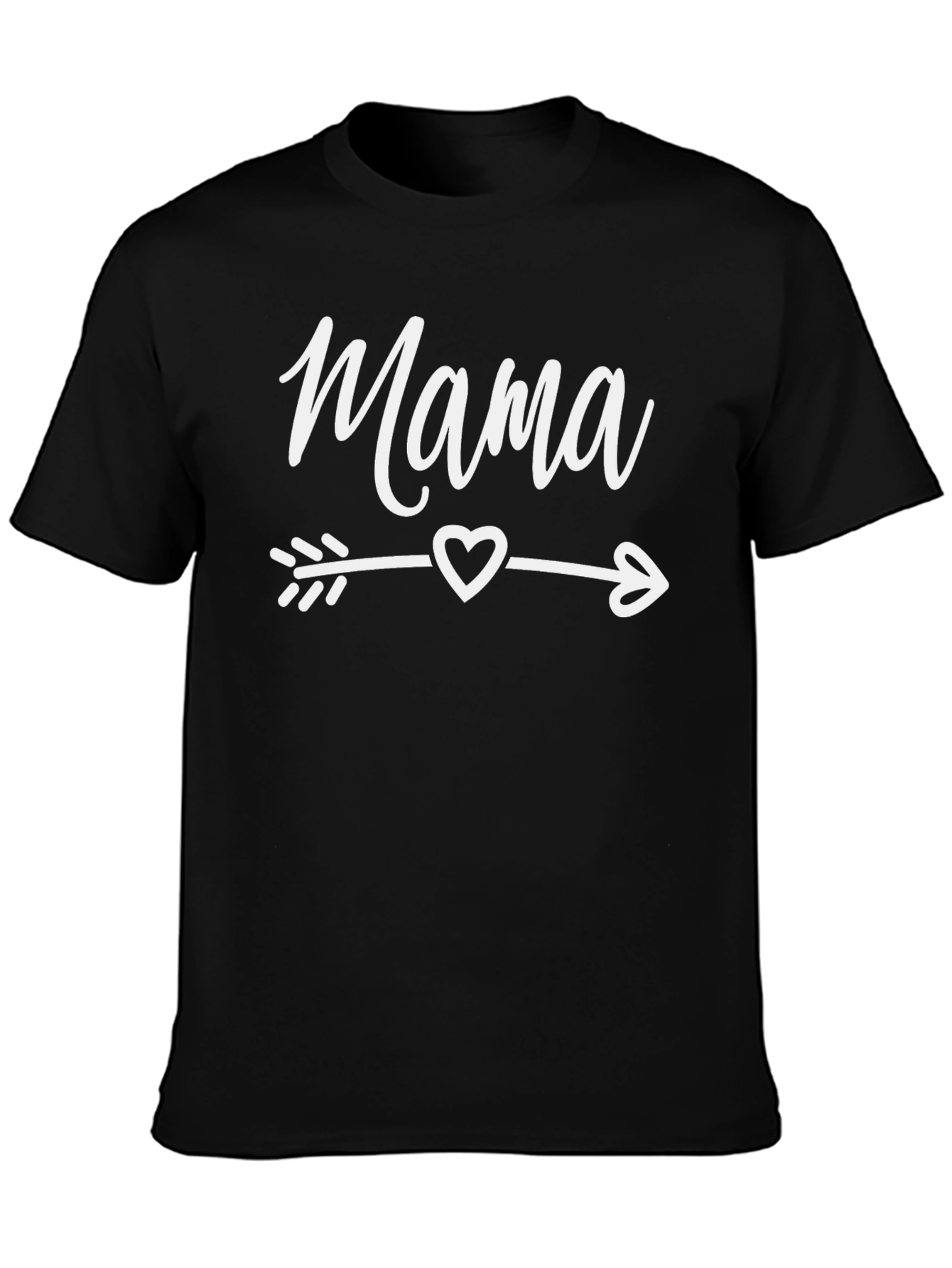 Mama Arrow Heart Black T-Shirt