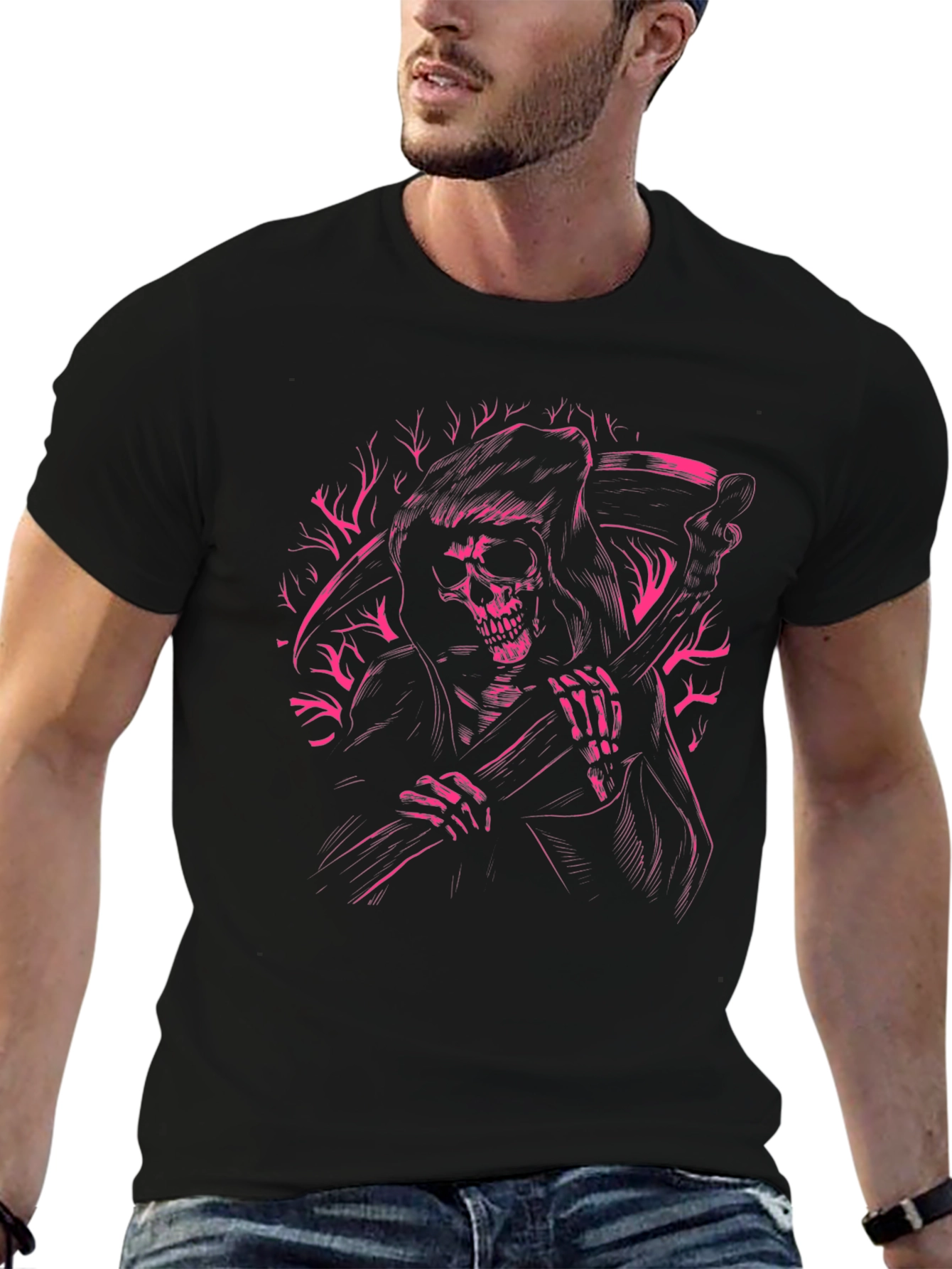 Grim Reaper Graphic Tee - Mens Black T-Shirt