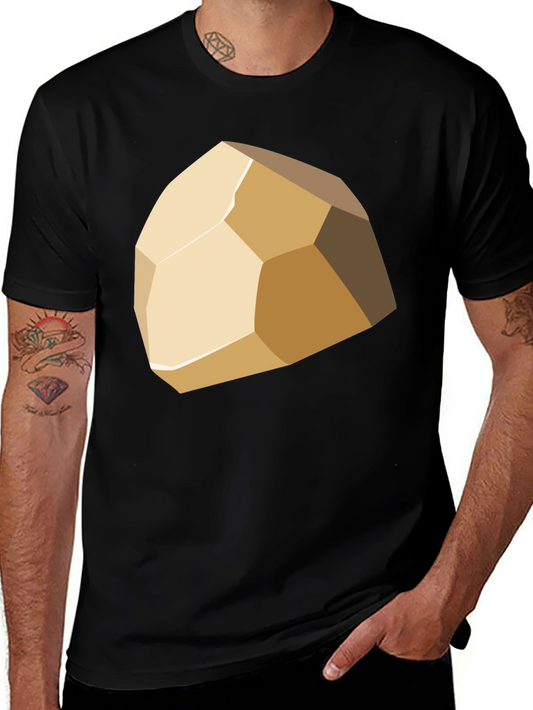 Geometric Stone Graphic Tee - Stylish Casual Wear