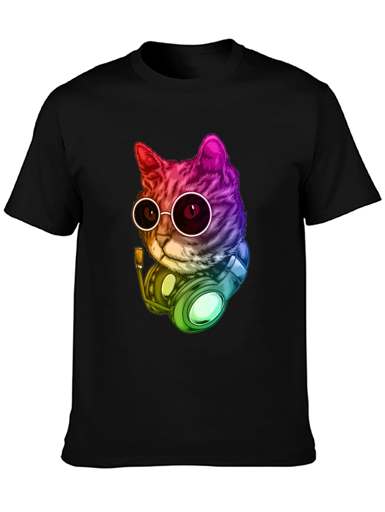 Cool Cat DJ Graphic T-Shirt