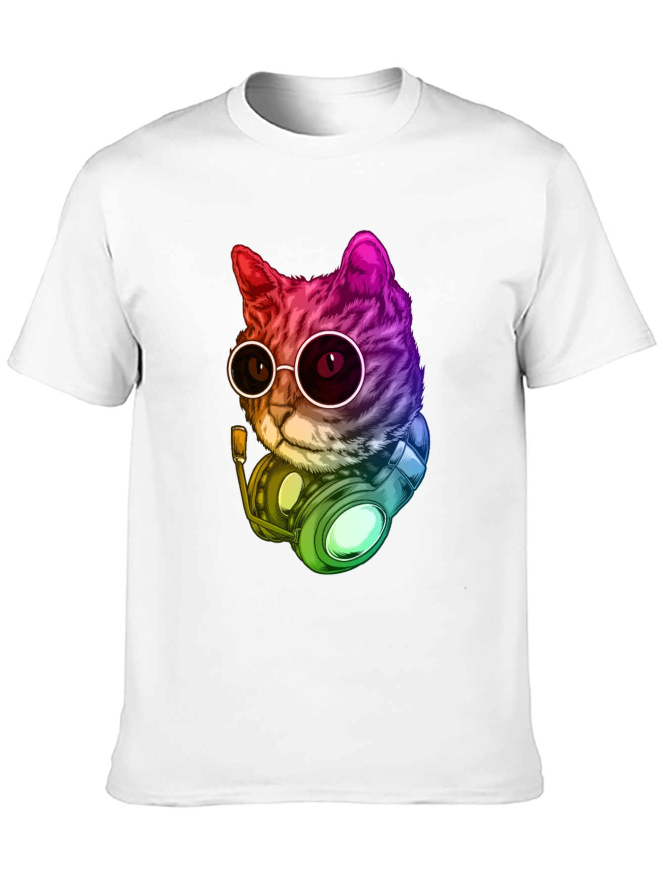 Cool Cat DJ Graphic T-Shirt