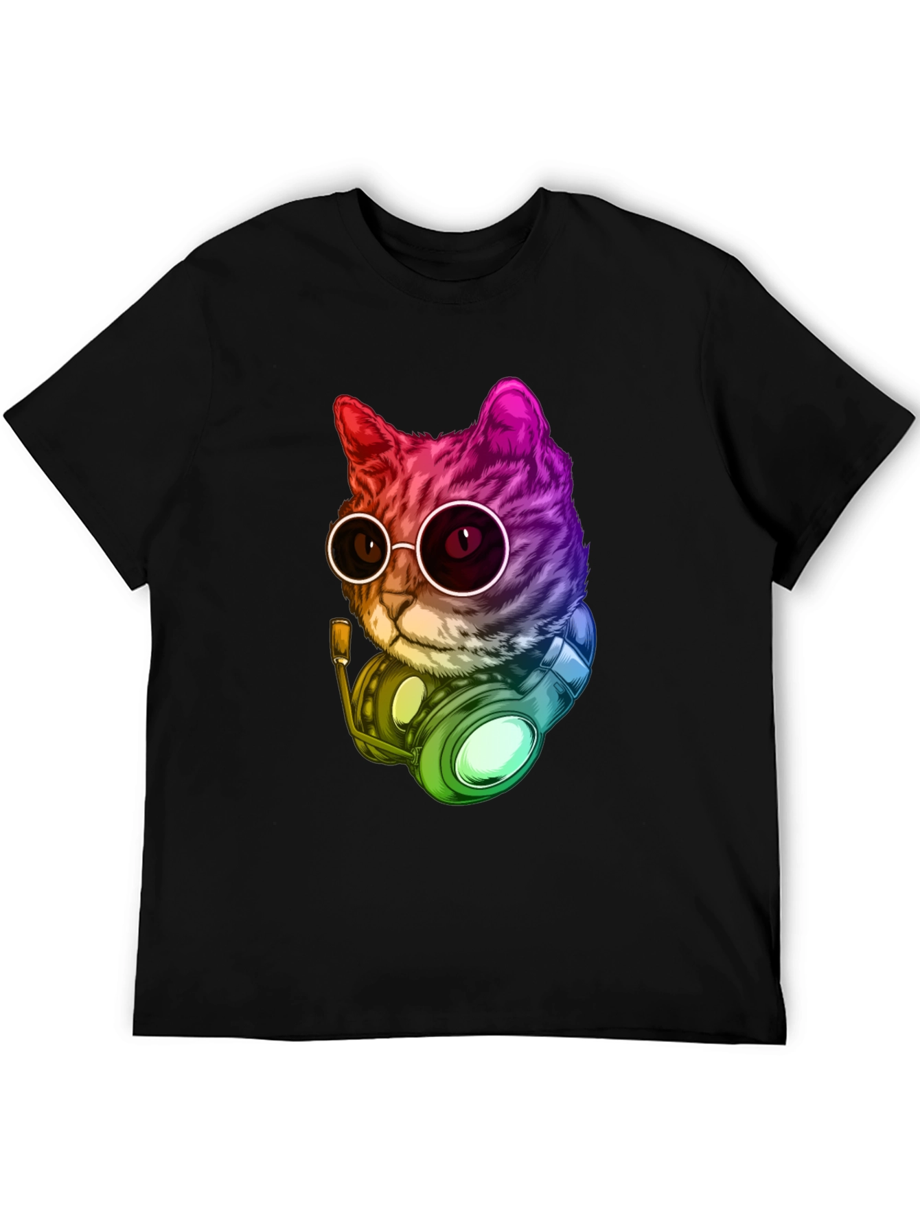 Cool Cat DJ Graphic T-Shirt