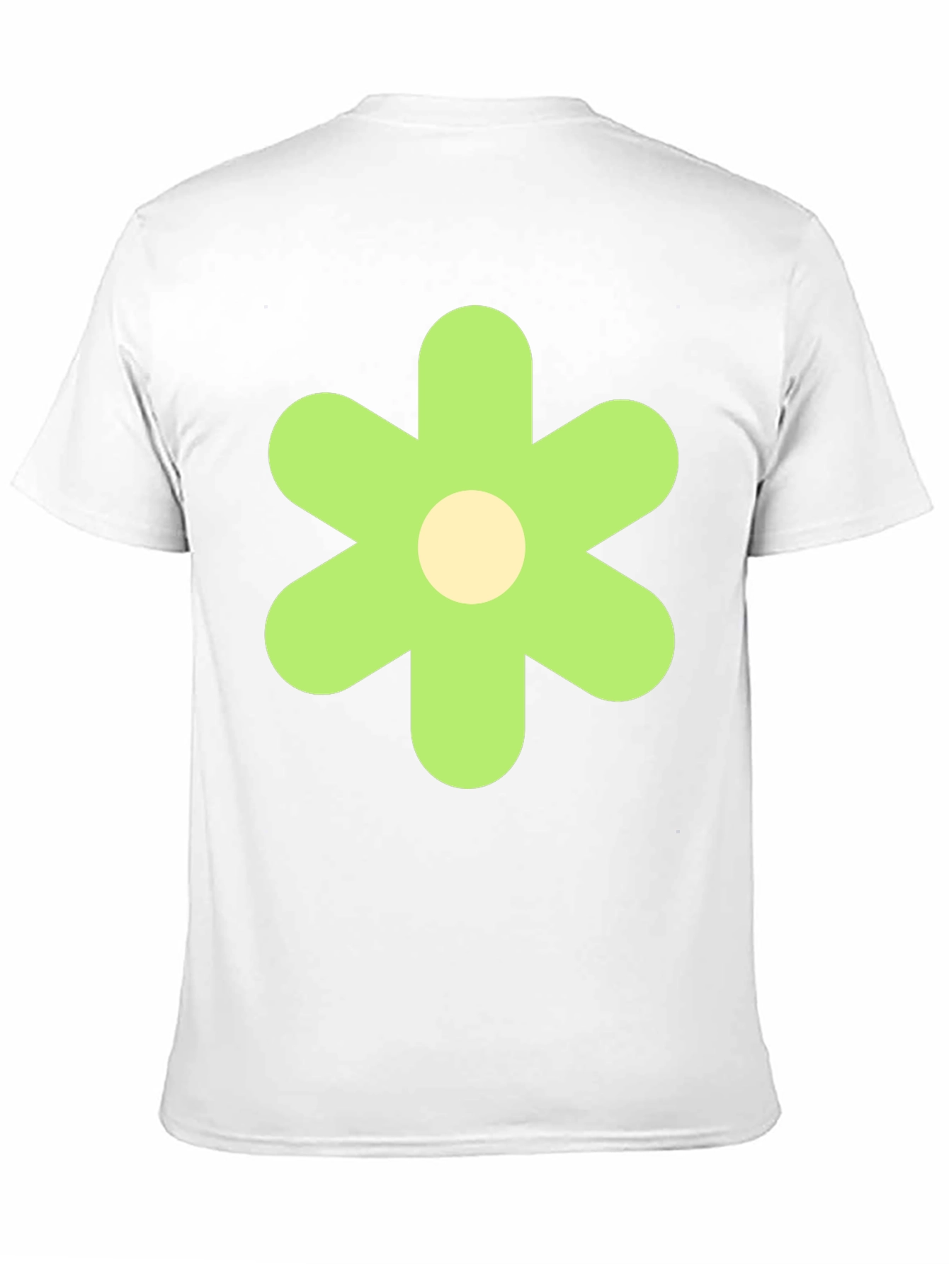 Groovy Green Flower Graphic Tee - Retro Style