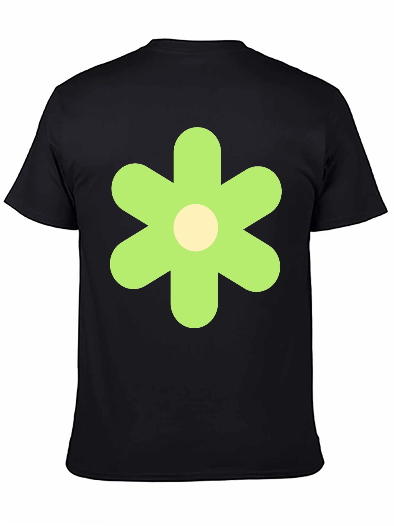 Groovy Green Flower Graphic Tee - Retro Style